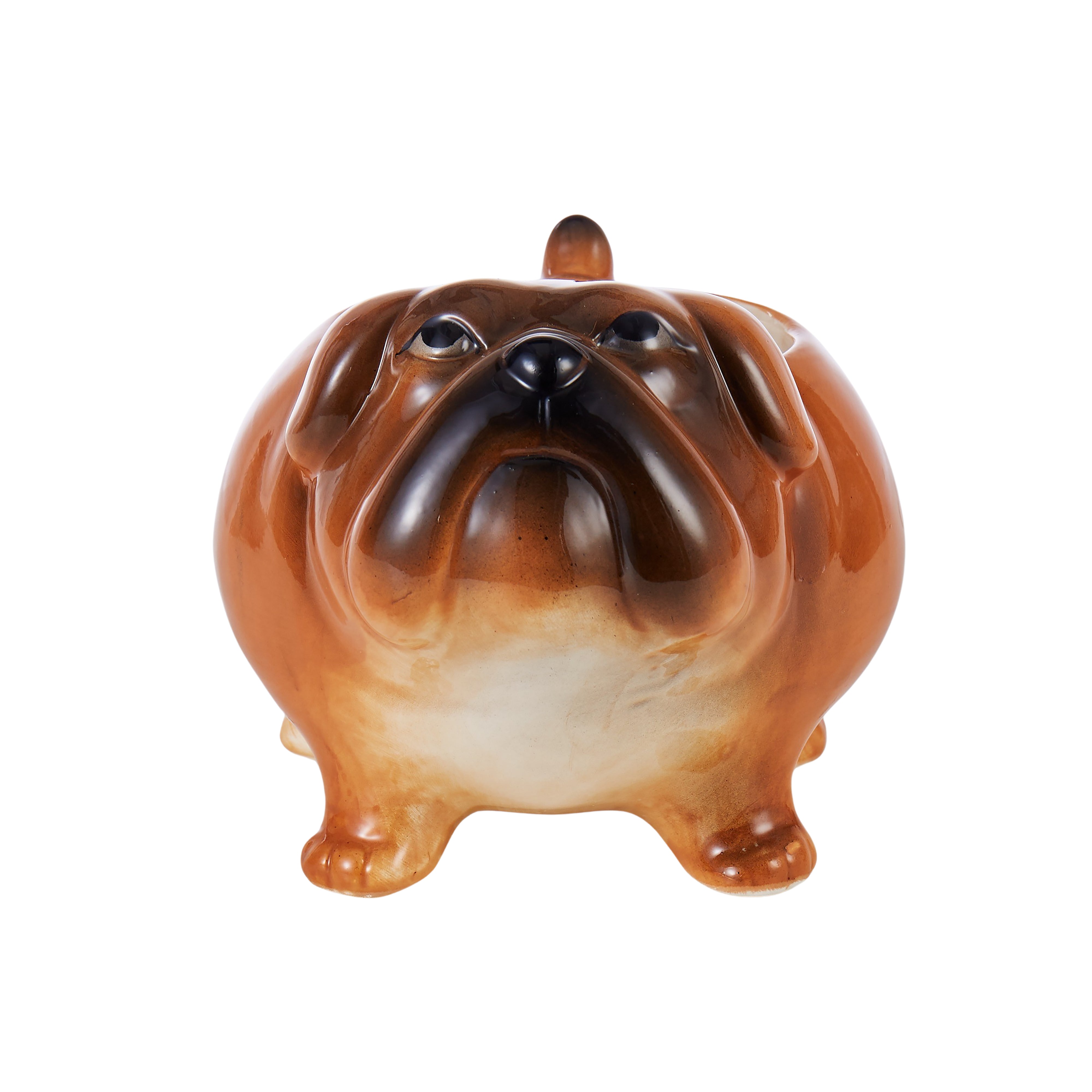 Emporium Bullwinkle Dog Planter Brown & White