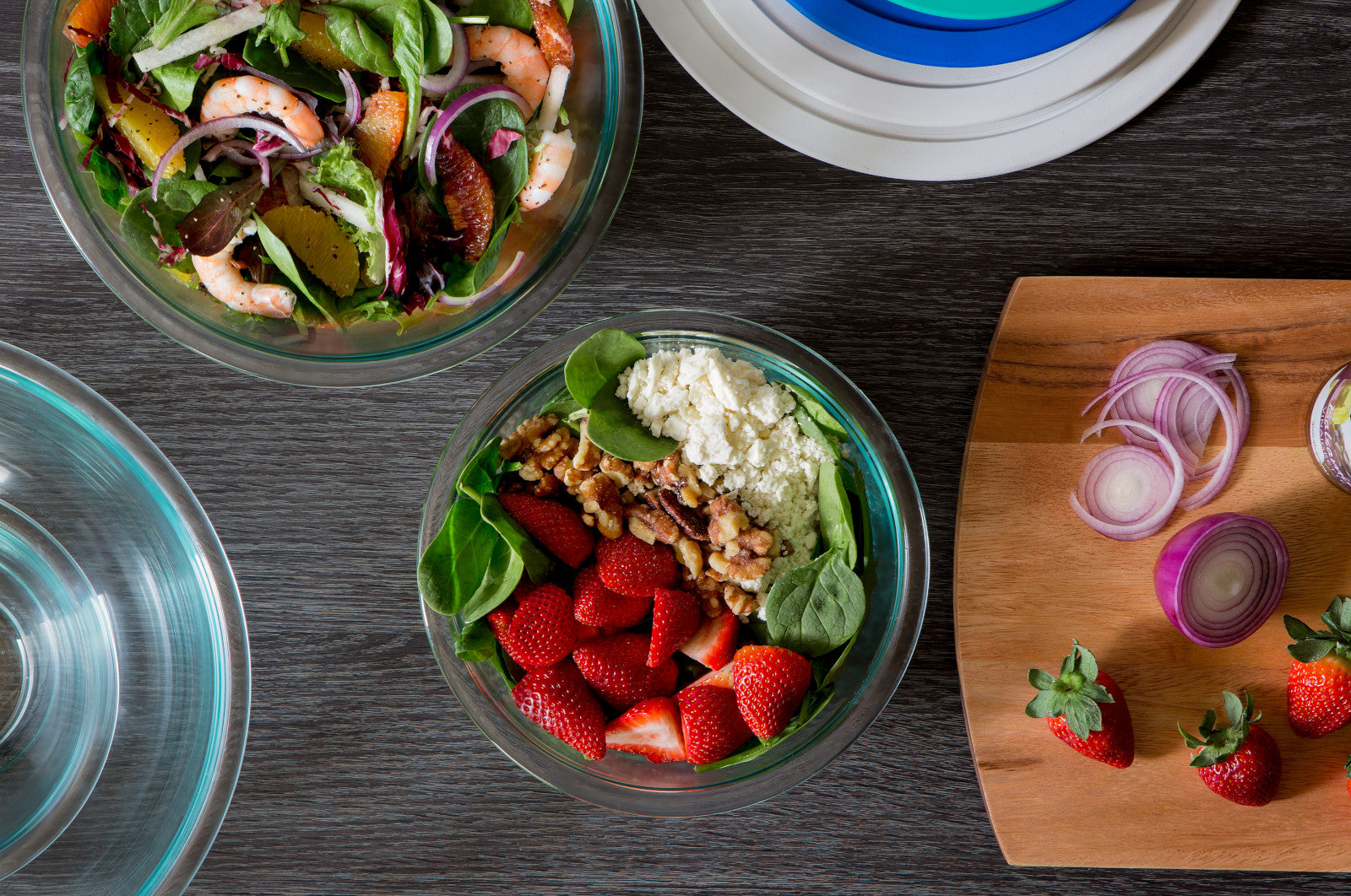 Pyrex Essentials Smart 8 Piece Coloured Bowl Set
