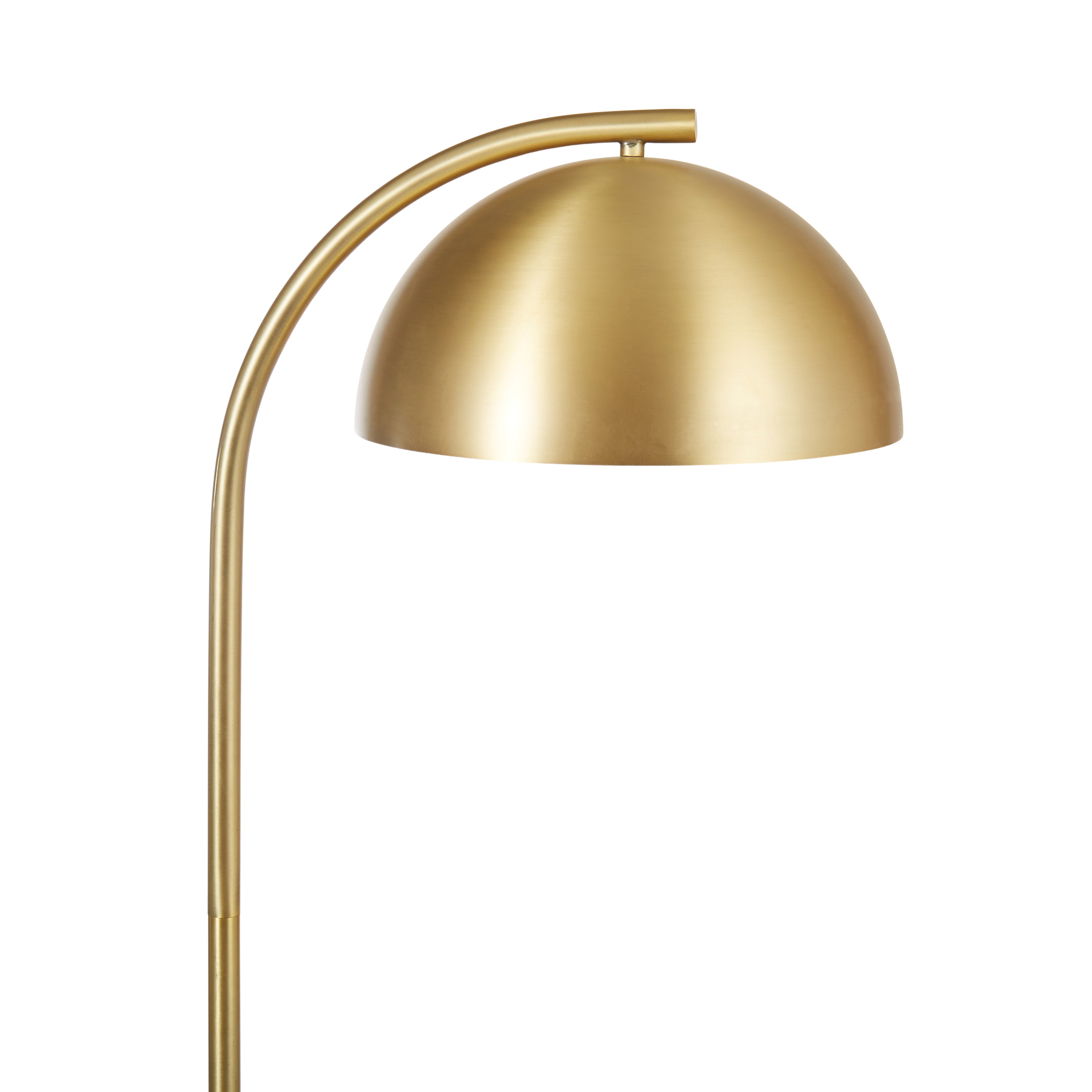Amalfi Atticus Floor Lamp Brass & White