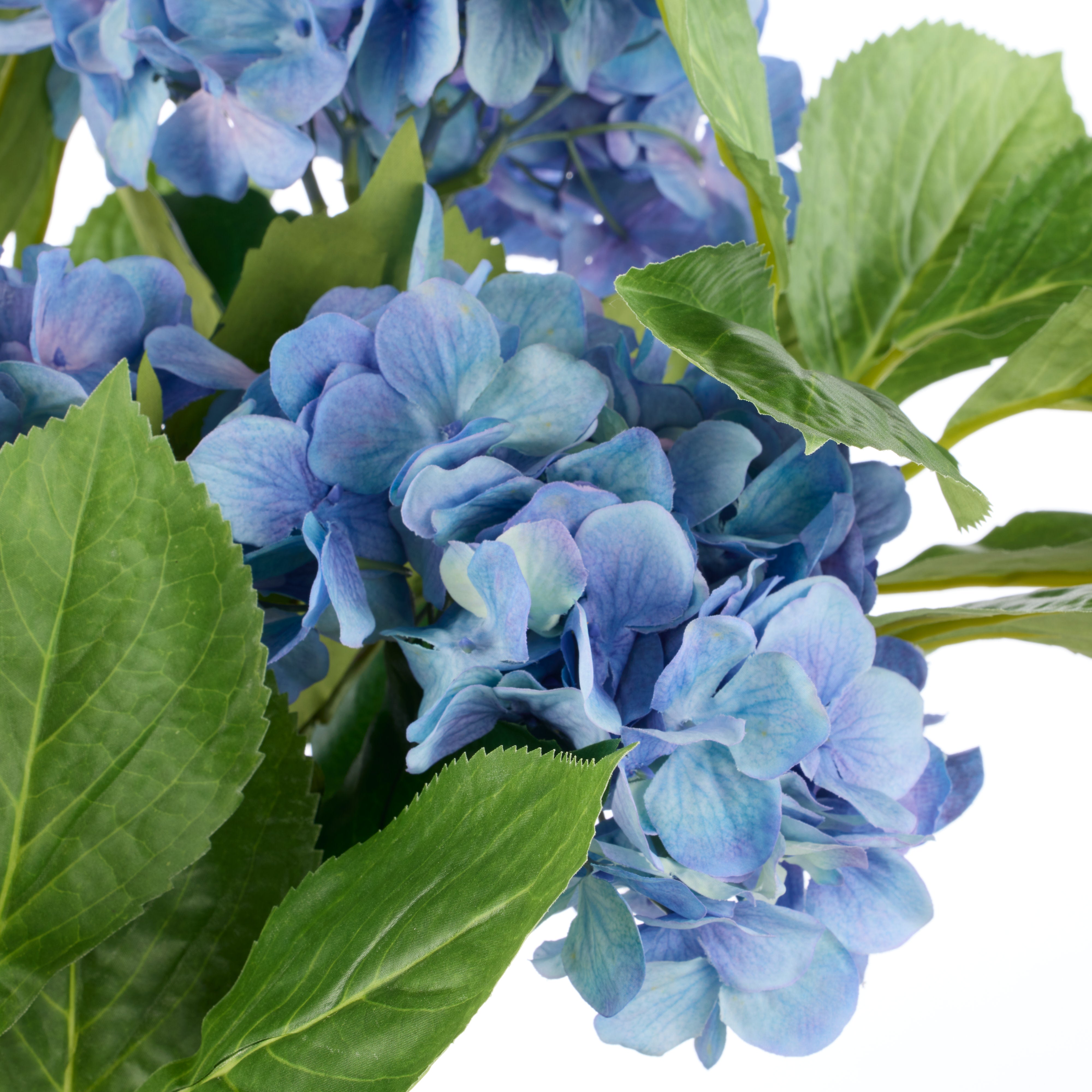 Rogue Hydrangea Vivid Leaf Bouquet Blue