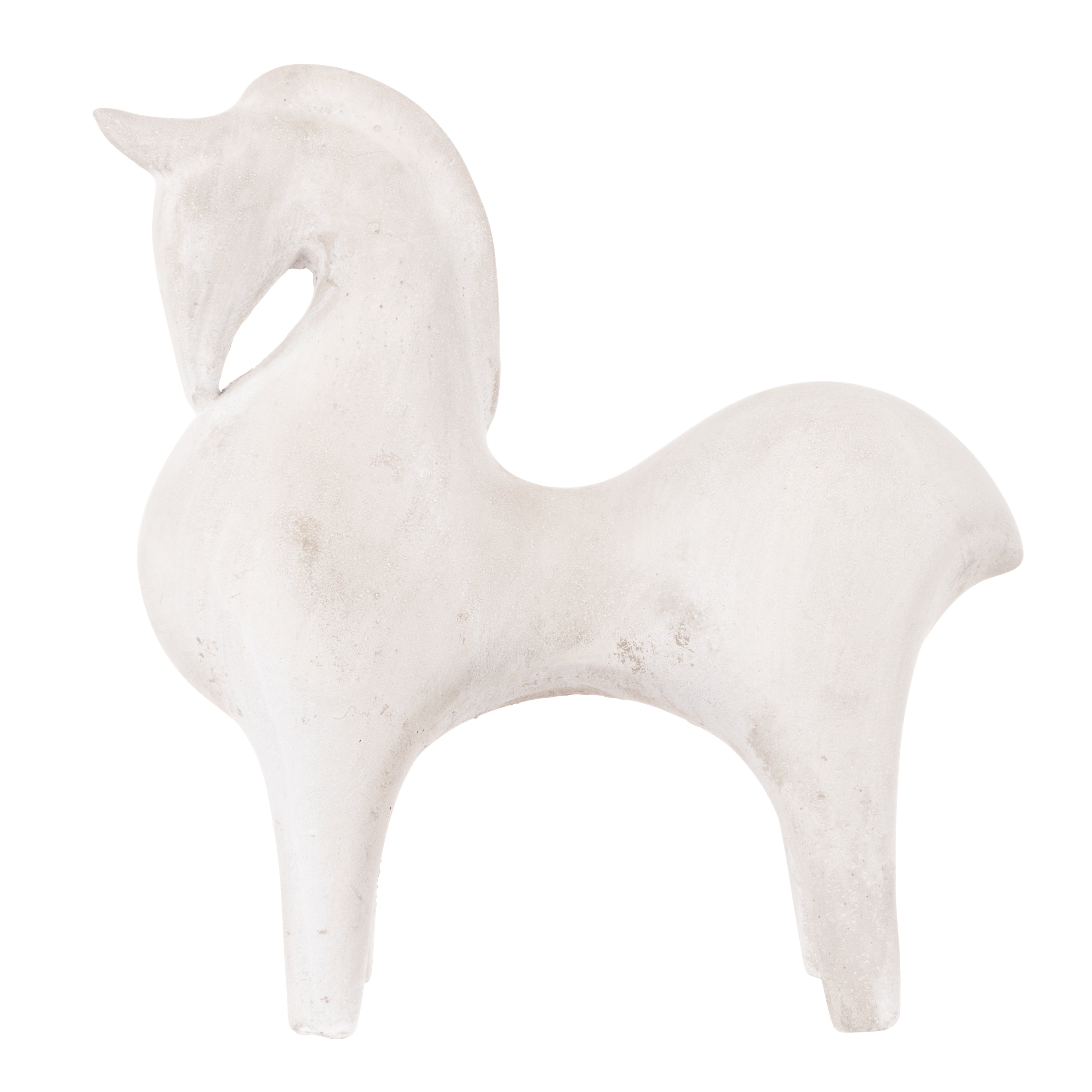 Academy Hercules Horse Sculpture Cement Grey