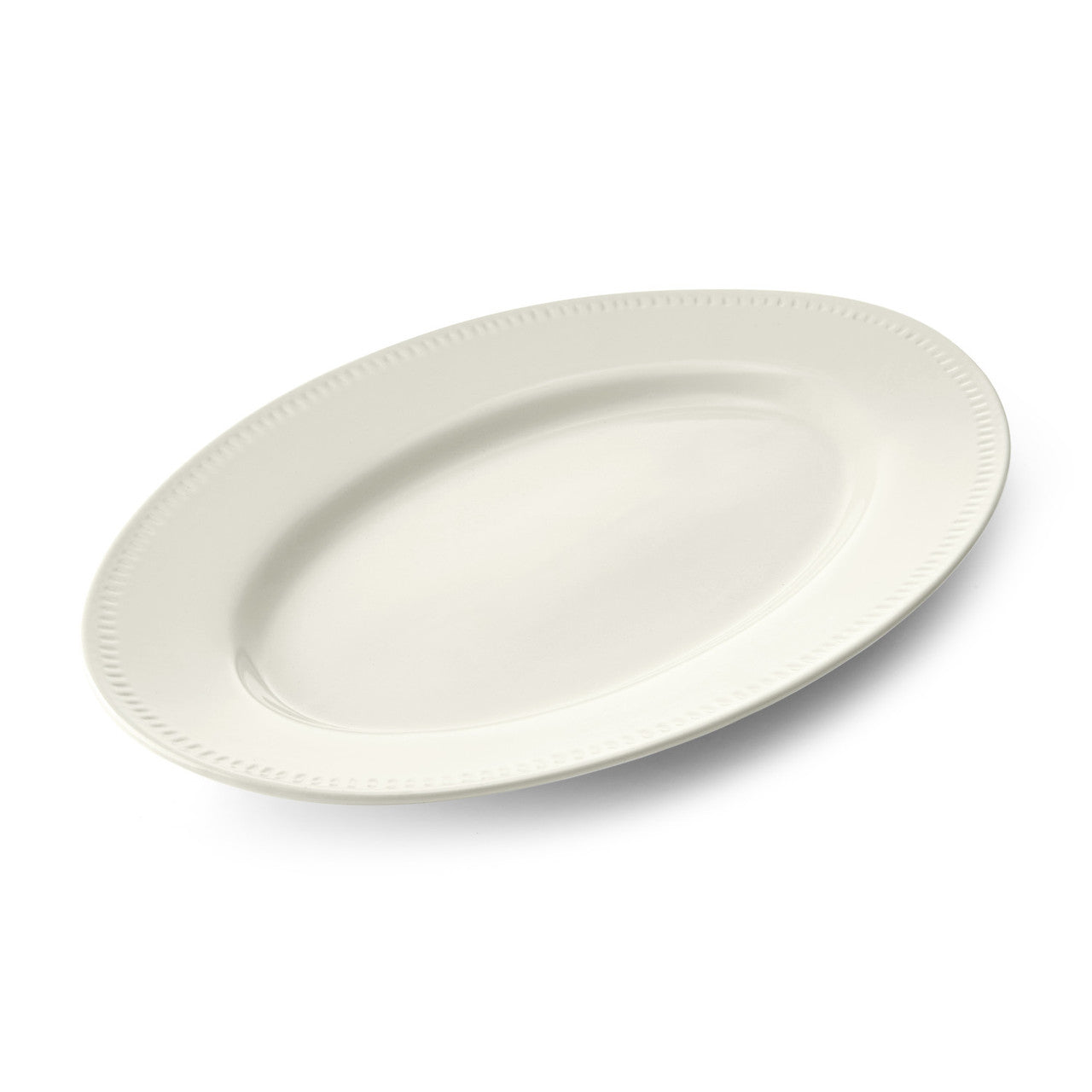 Mikasa Cranborne Stoneware Oval Serving Platter 39cm (Cream)