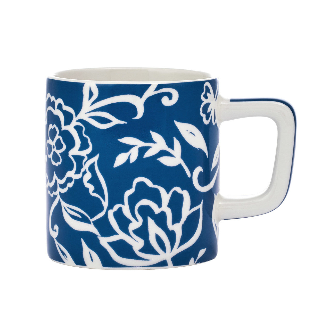 La Cafetière Ceramic Espresso Cup 120ml (Blue Blu Fiorato)