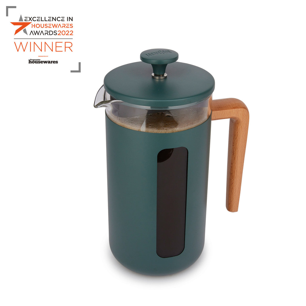 La Cafetière Pisa Stainless Steel Cafetière 8 Cup / 1L (Green)