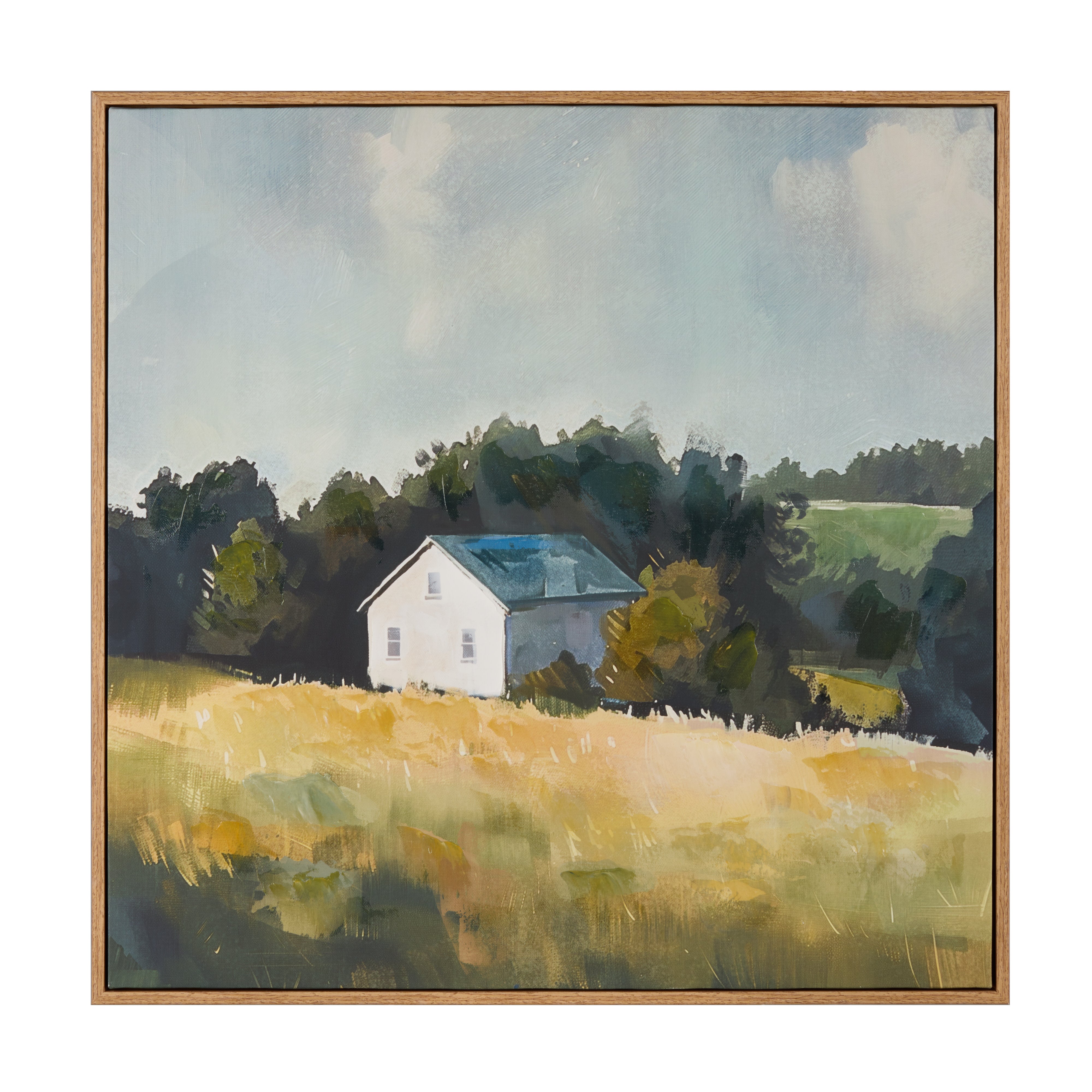 Academy Prairie House Hand Painted Wall Art Multi-Coloured