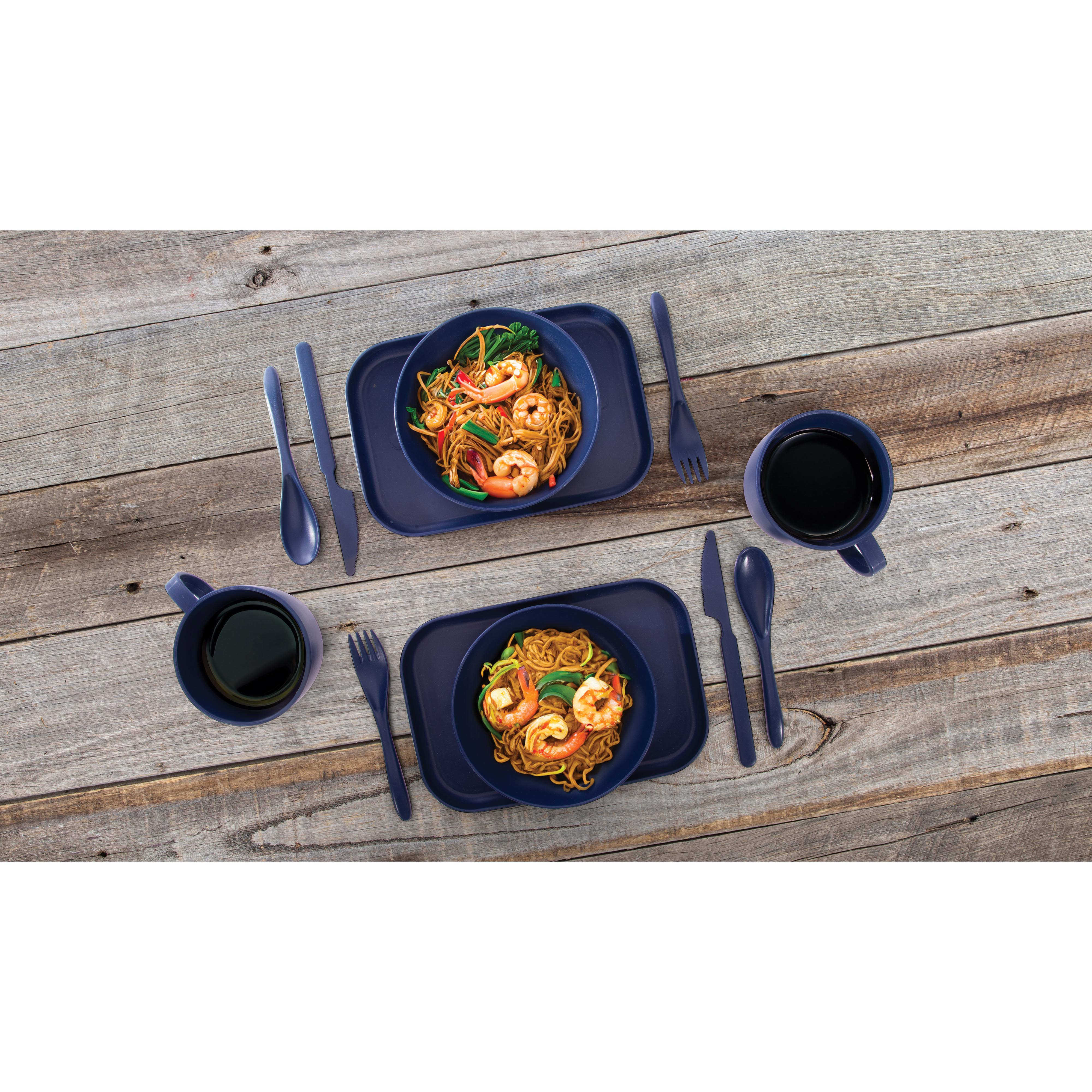 Maverick Wheat Straw Dinner for 2 Blue
