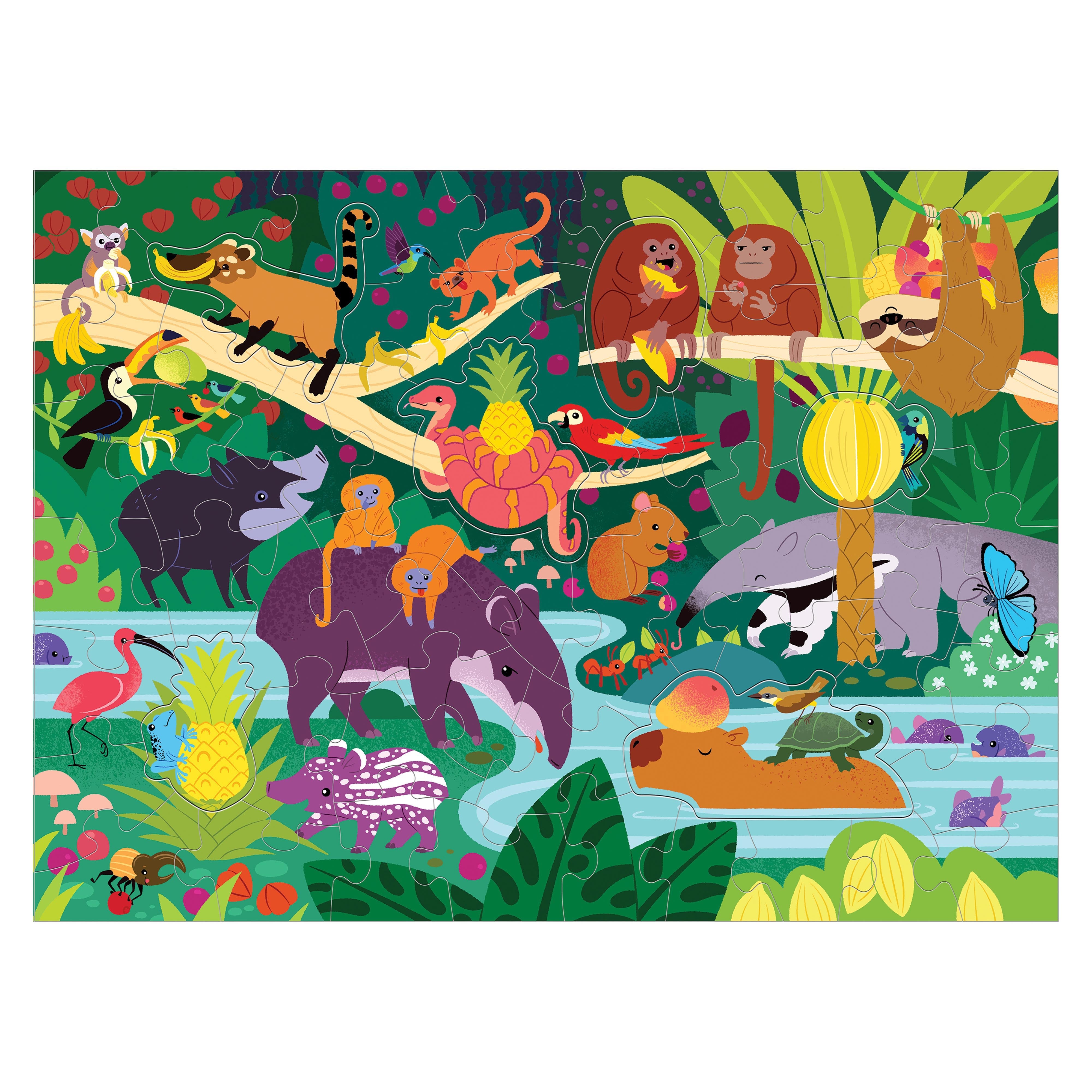 Mudpuppy Fruity Jungle Scratch and Sniff Puzzle 60 Piece