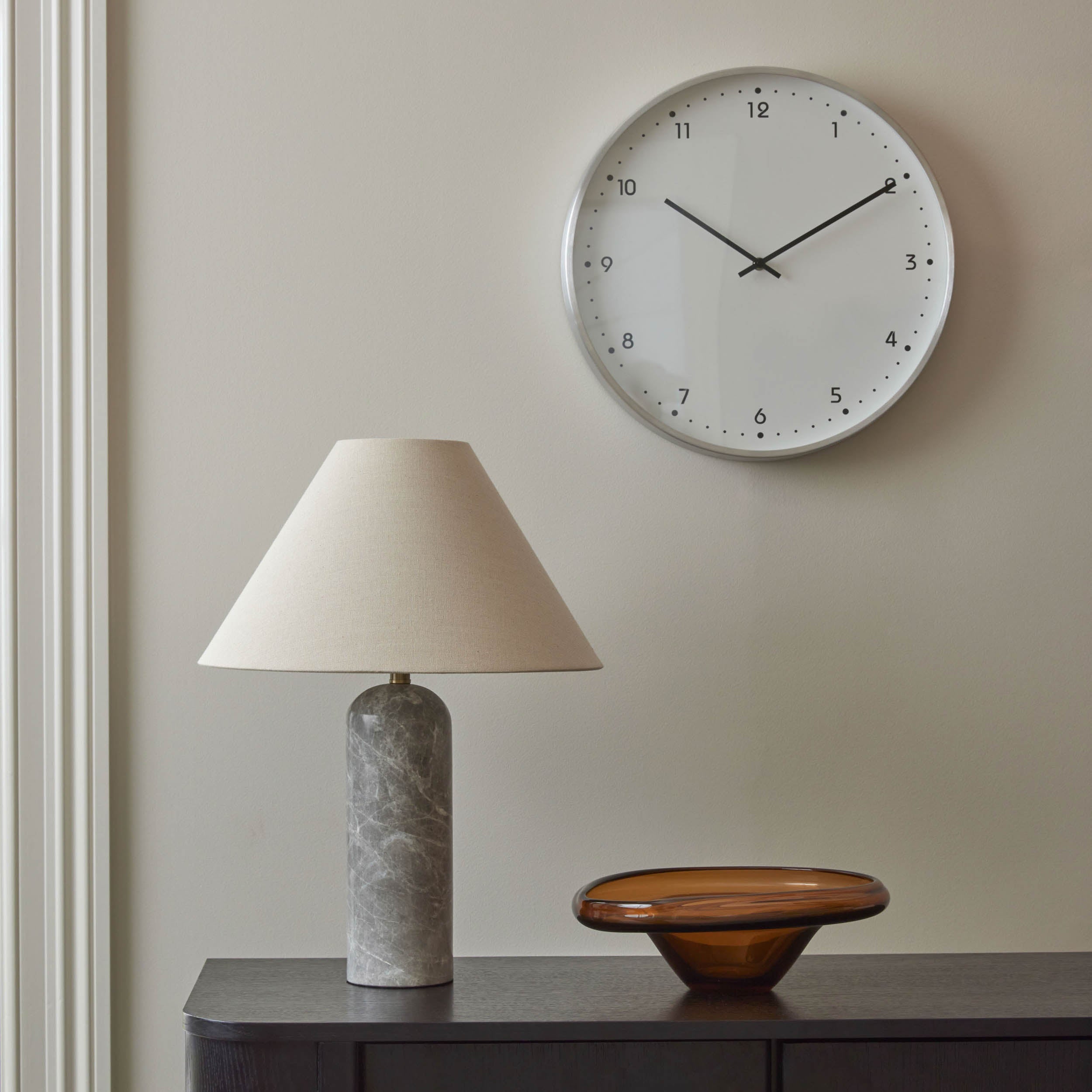 Amalfi Azure Table Lamp Grey & Natural