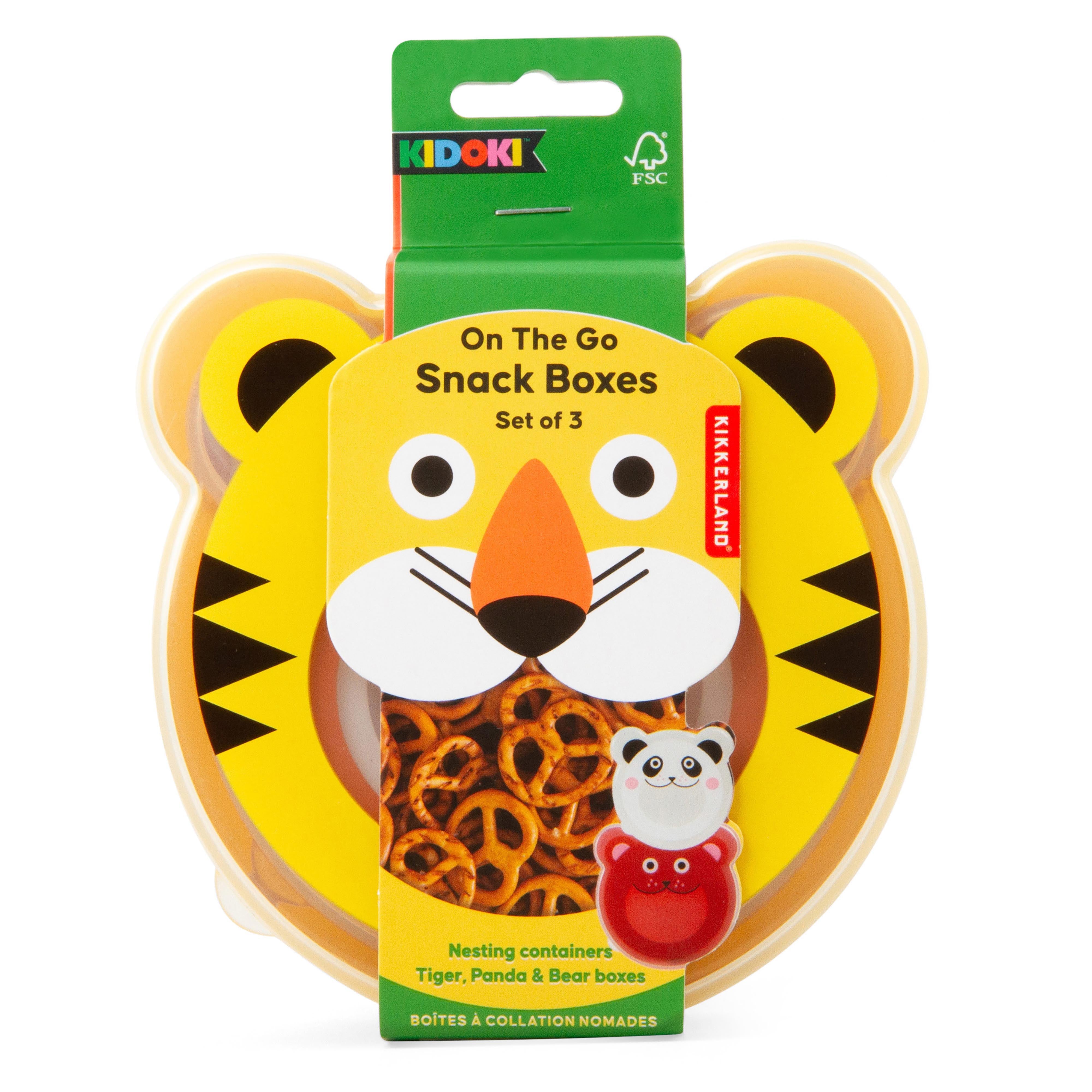 Kidoki On the Go Snack Boxes 3 Piece Set Multi-Coloured