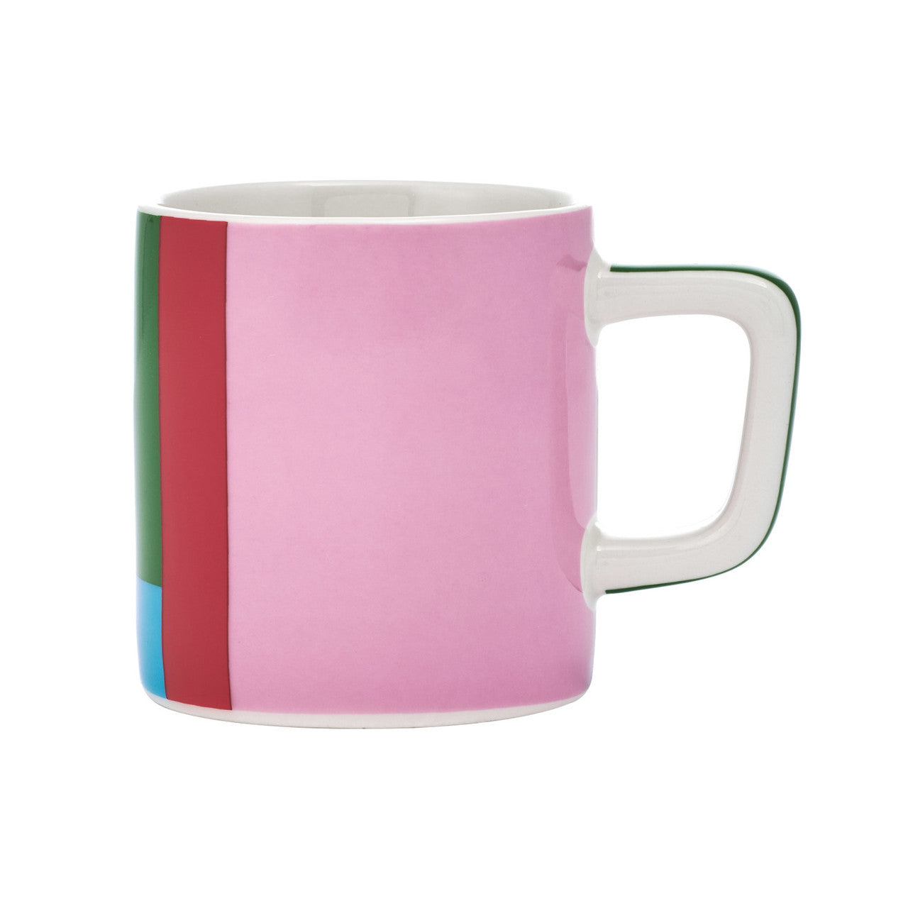 La Cafetière Ceramic Espresso Cup 120ml (Pink & Red Utopian Lines)