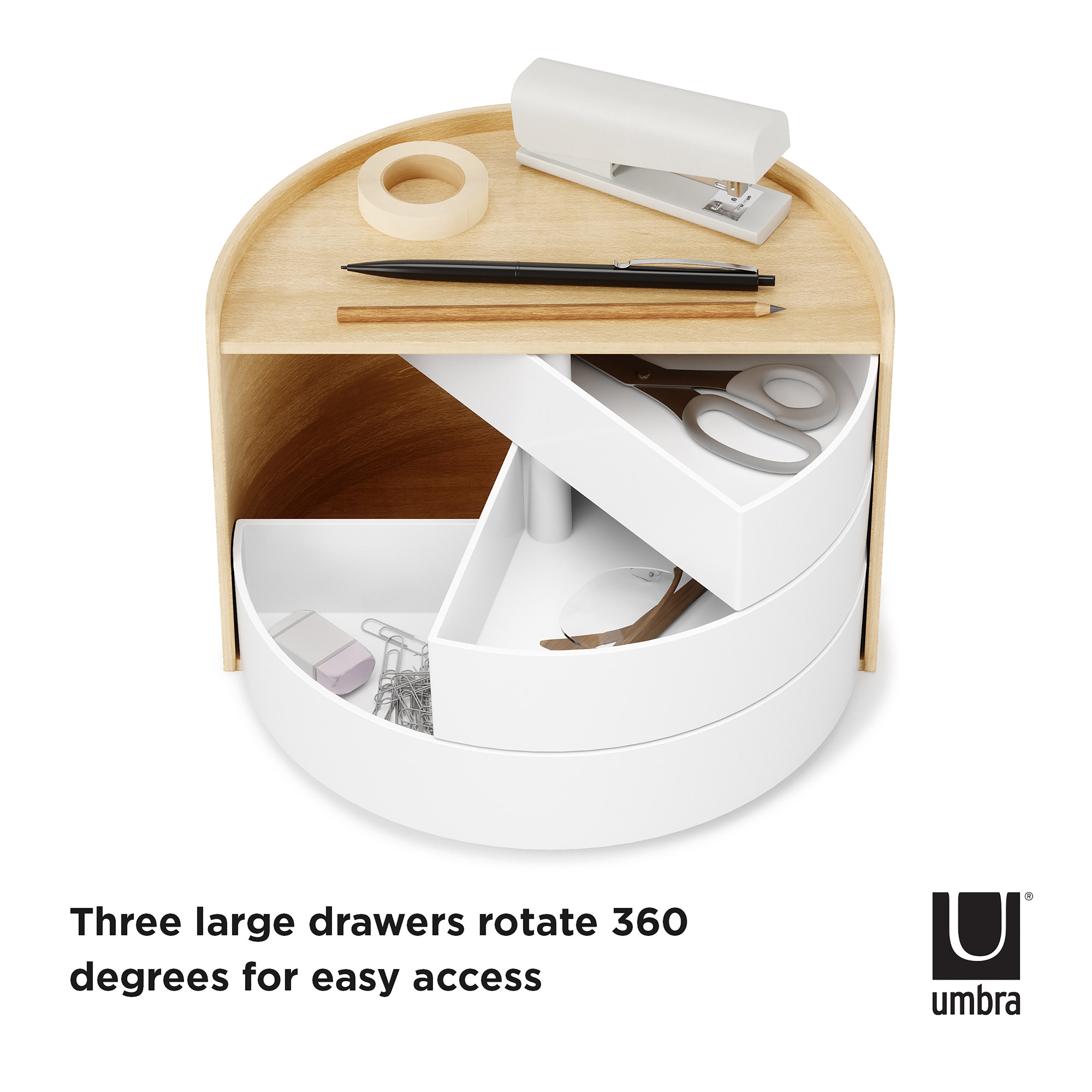 Umbra Moona Storage Box White & Natural