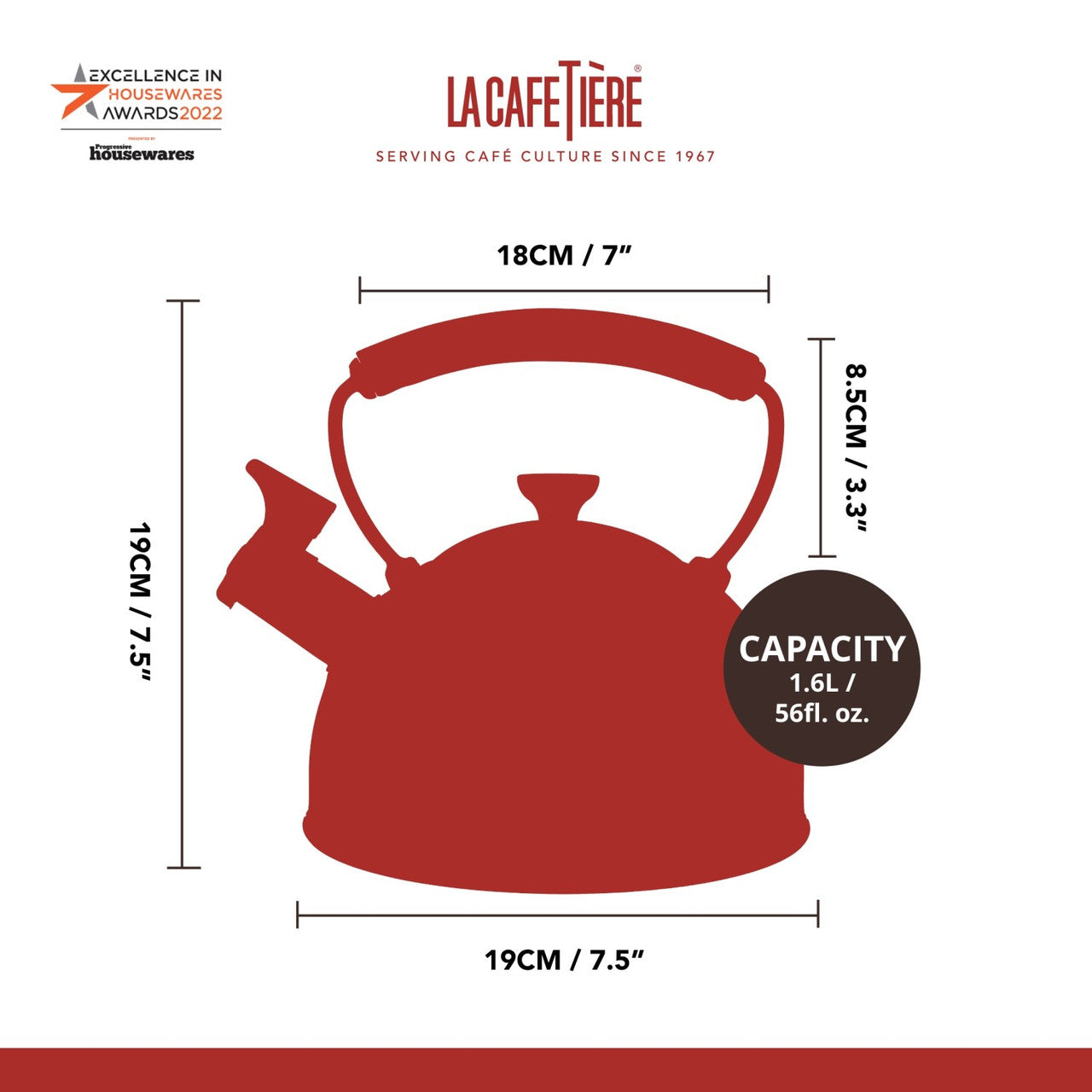 La Cafetière Whistling Kettle 1.6L (Latte)
