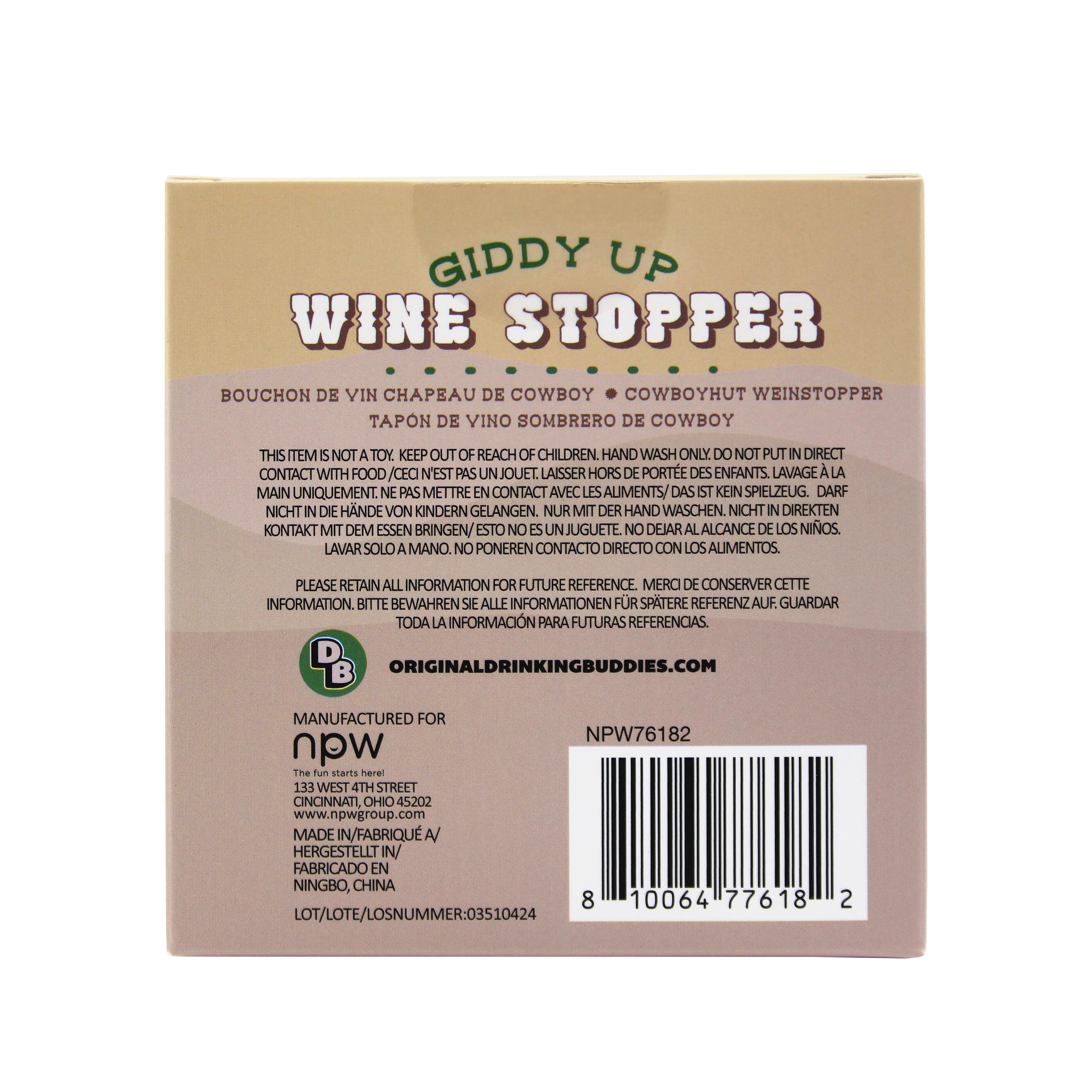Drinking Buddies Giddy Up Wine Stopper Pink