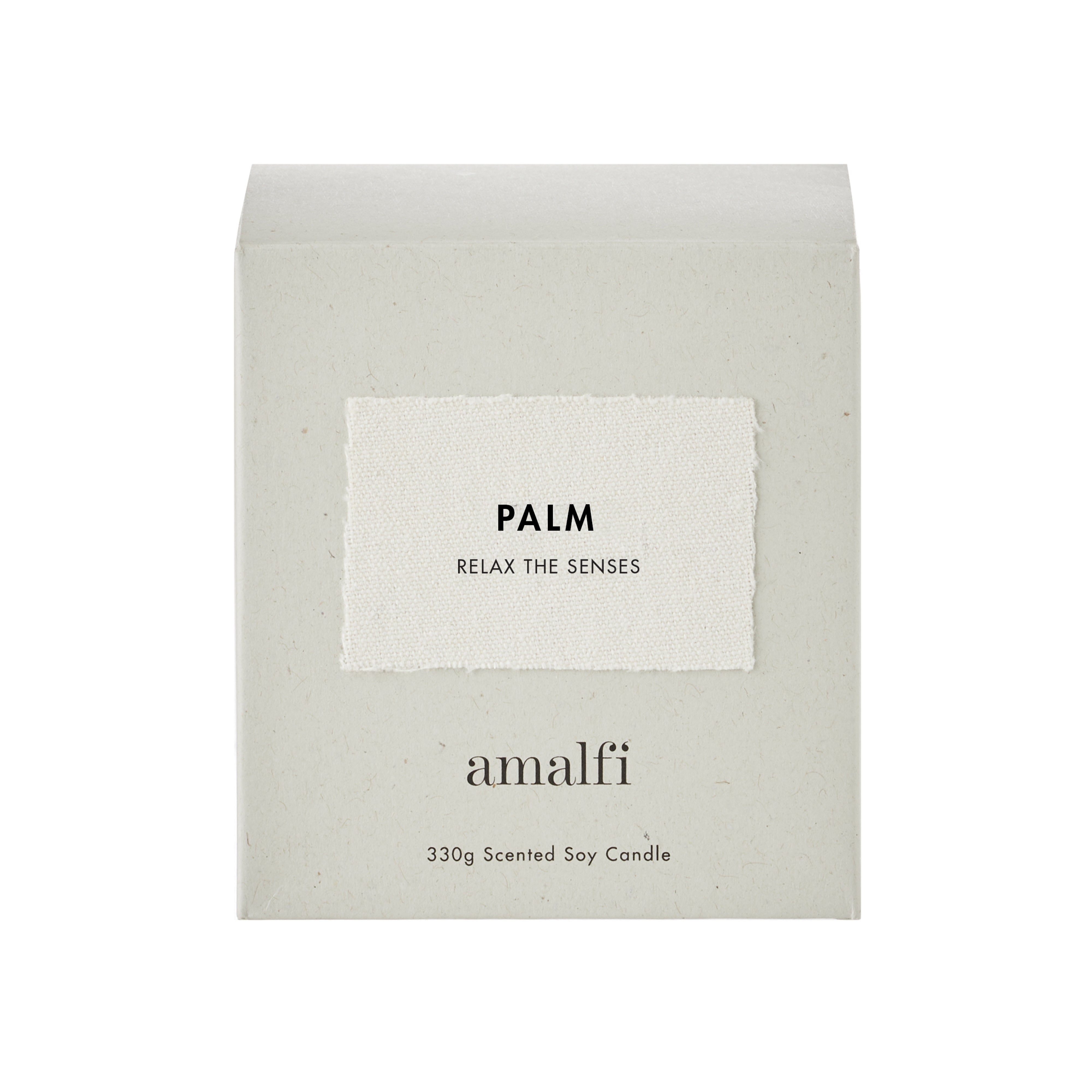 Amalfi Palm Scented Soy Wax Candle 330g White