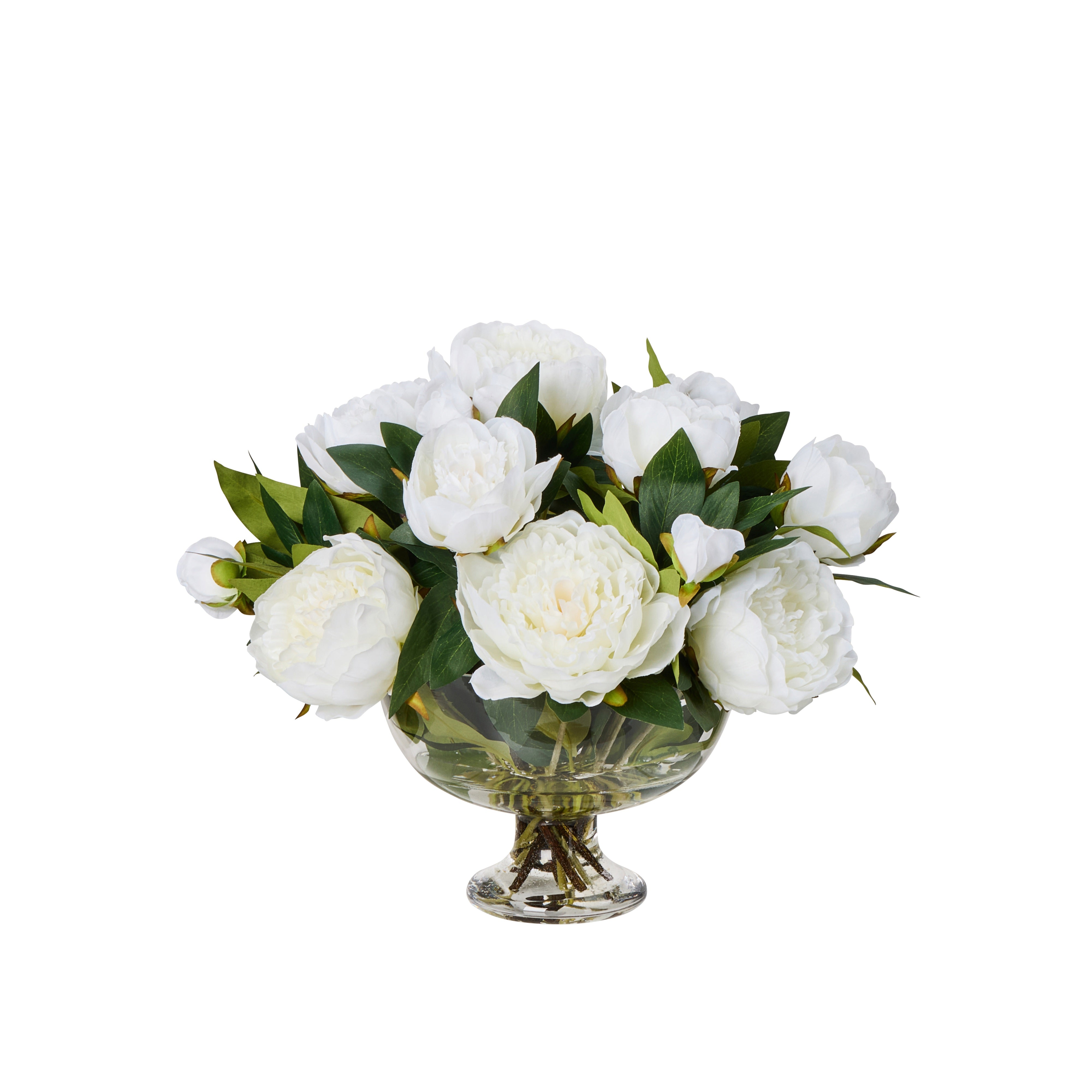 Rogue Peony Mix - Dahlia Bowl White & Green