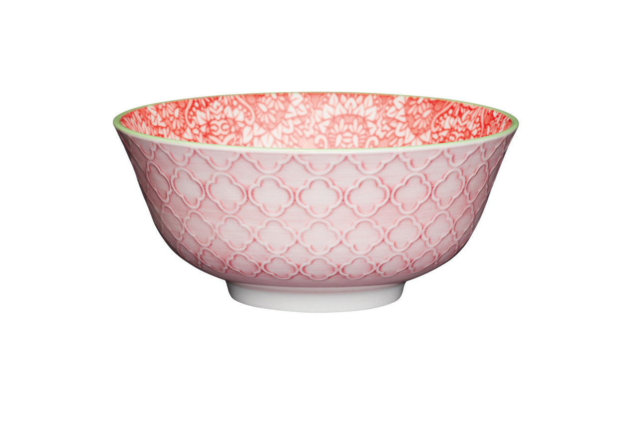 Mikasa Glazed Stoneware Bowl 15.5cm (Red Damask)