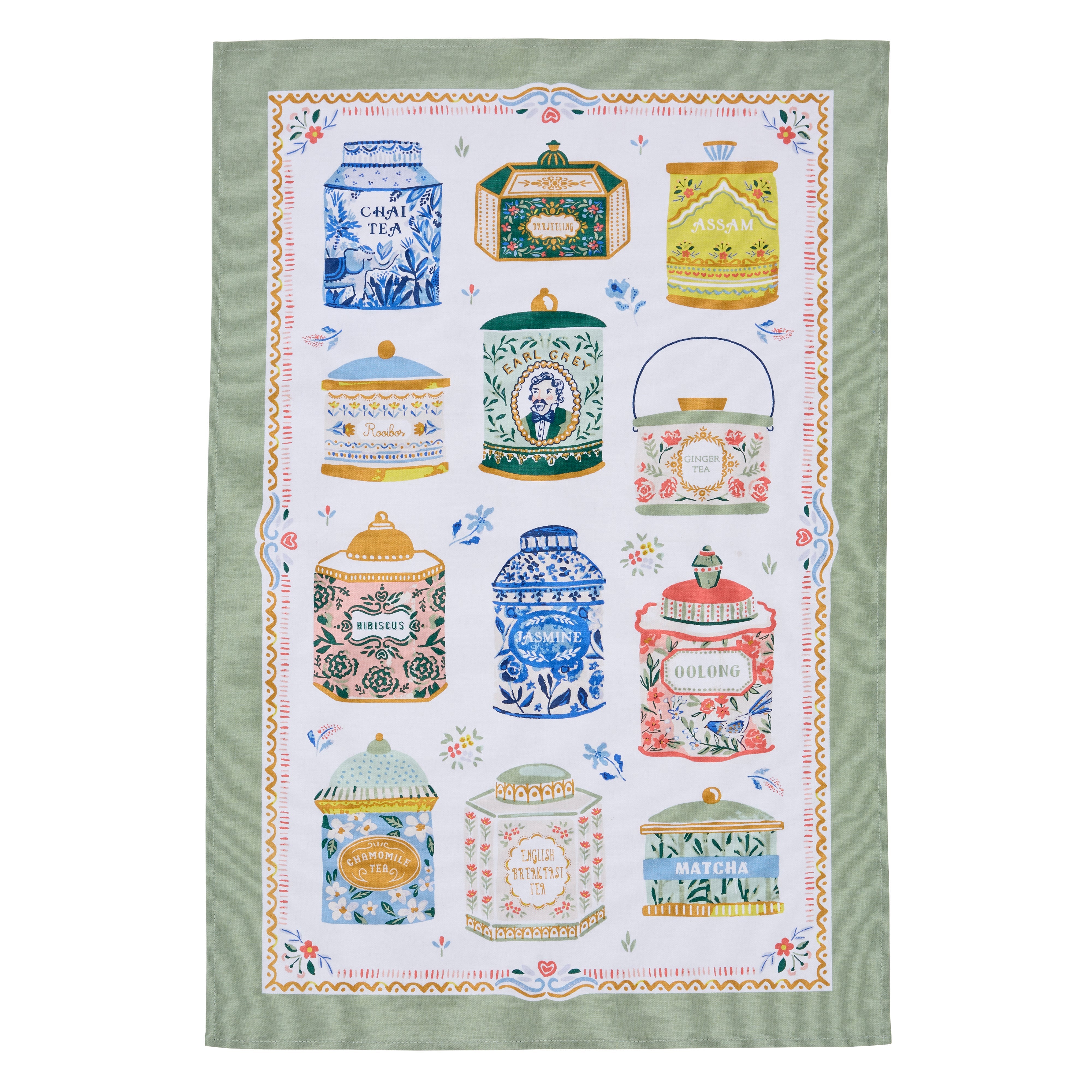 Ulster Weavers Tea Tins Cotton Tea Towel Multi-Coloured