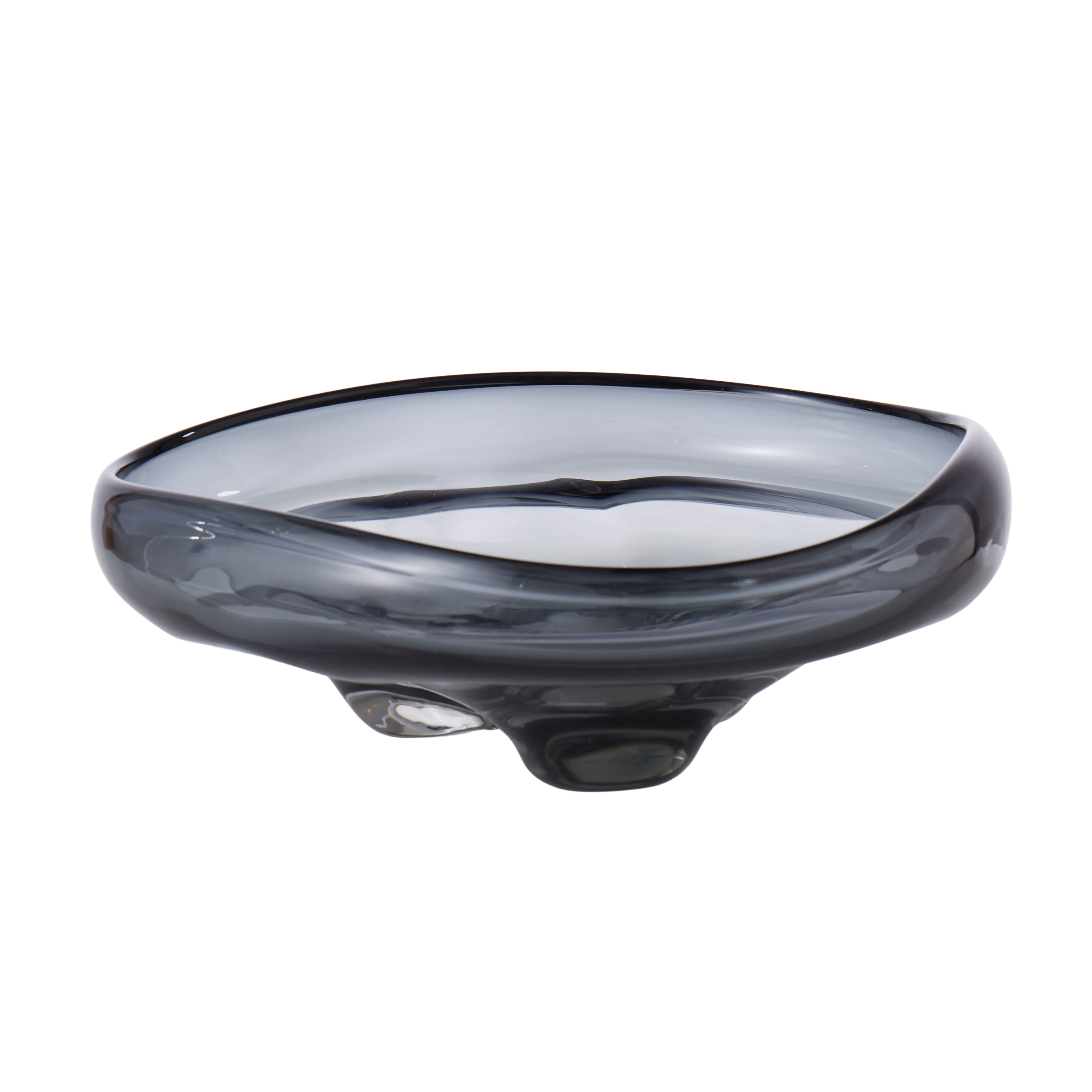 Grand Designs Organic Shape Shallow Bowl Large Smoke