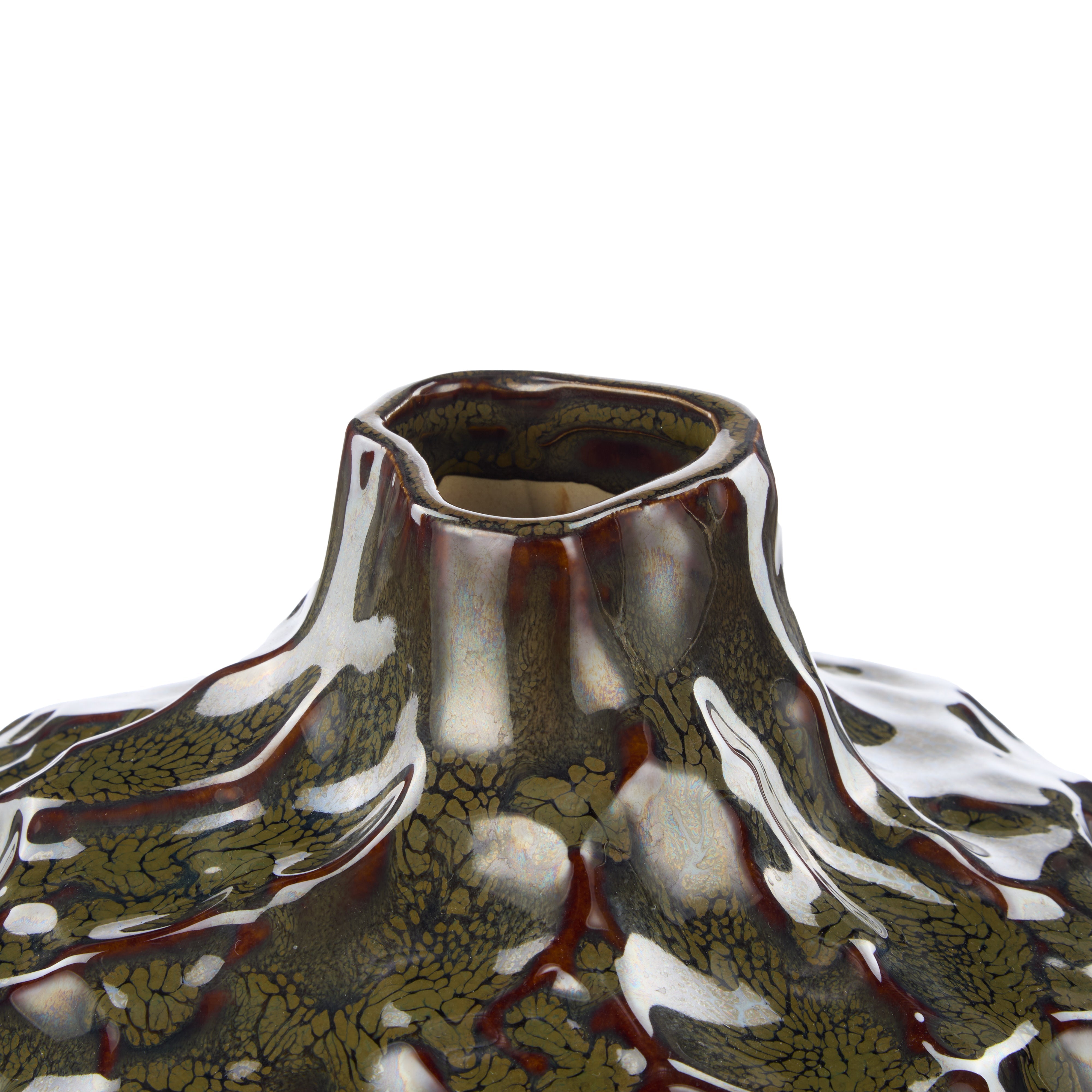 Amalfi Silva Ceramic Vase Small Green