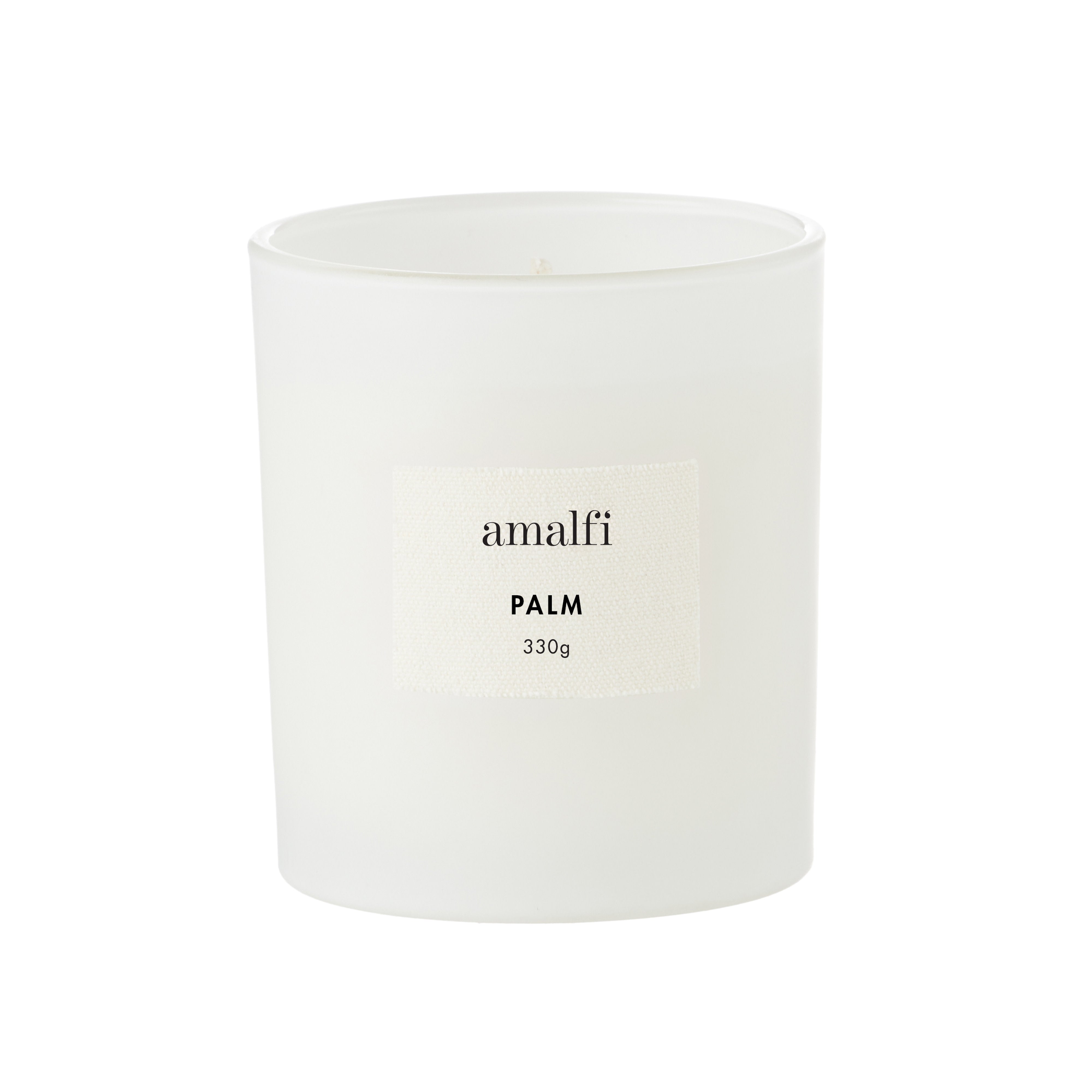 Amalfi Palm Scented Soy Wax Candle 330g White