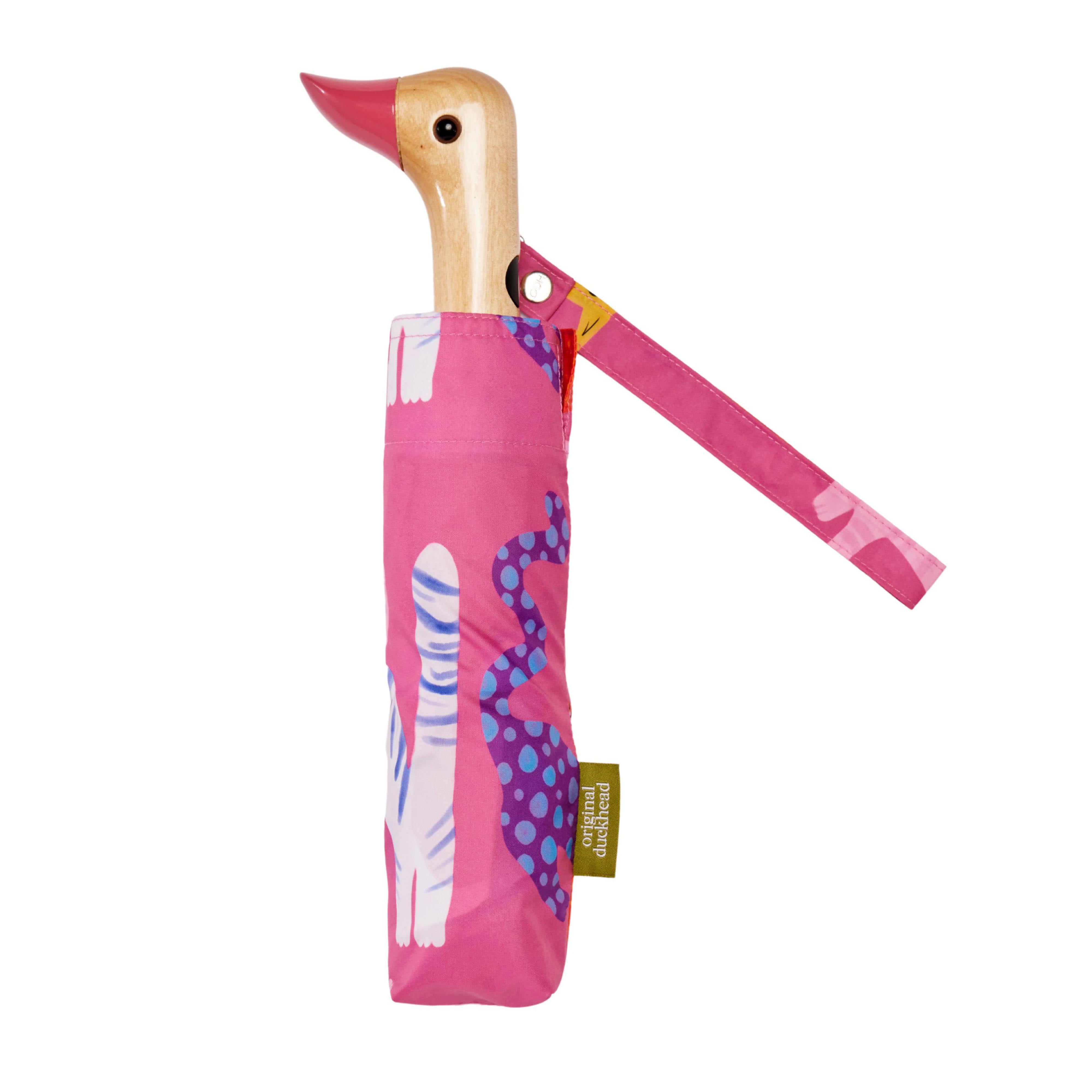 Original Duckhead Duck Umbrella Compact Arty Cats Fuchsia