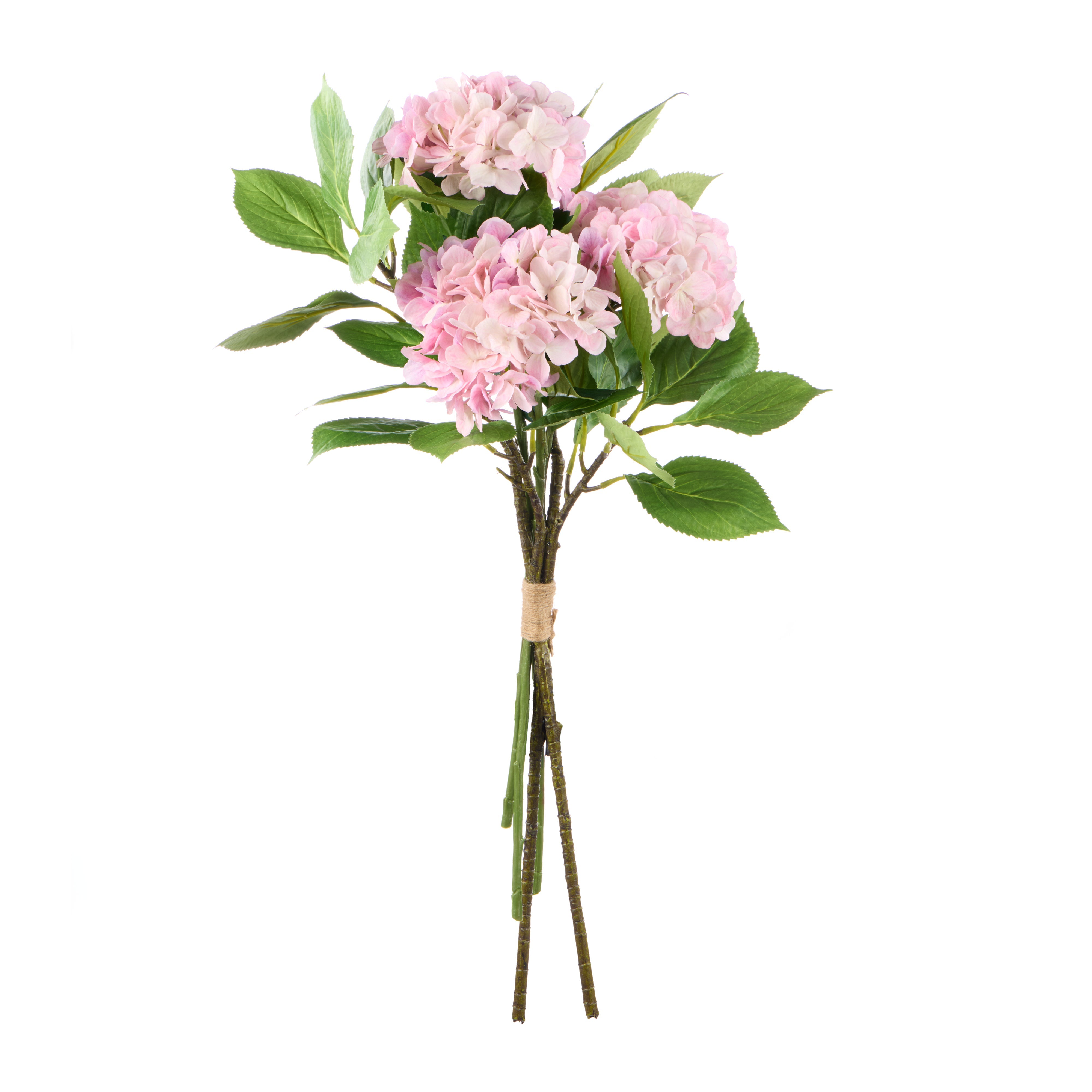 Rogue Hydrangea Vivid Leaf Bouquet Pink