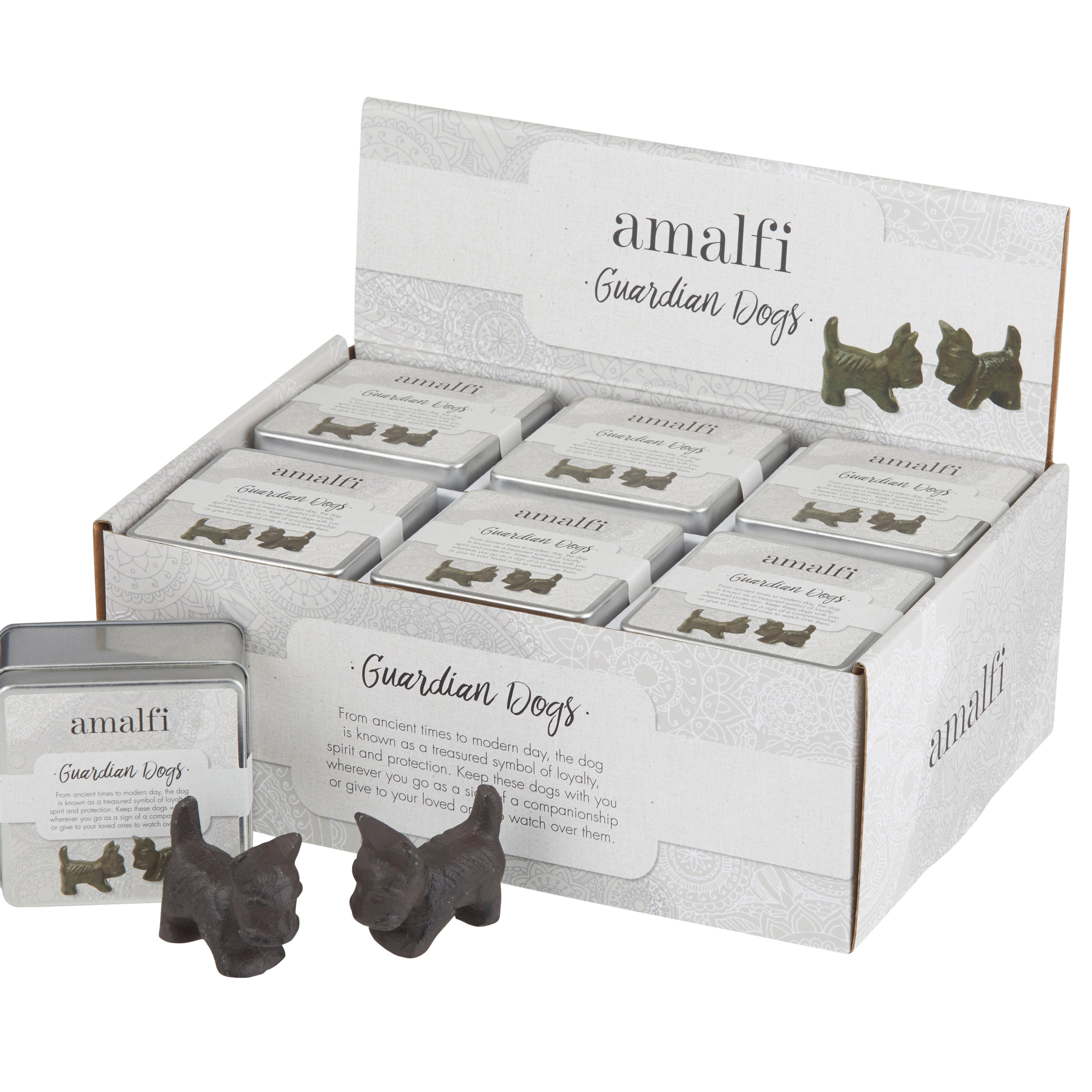 Amalfi Guardian Dogs 2 Piece Set Rustic Brown