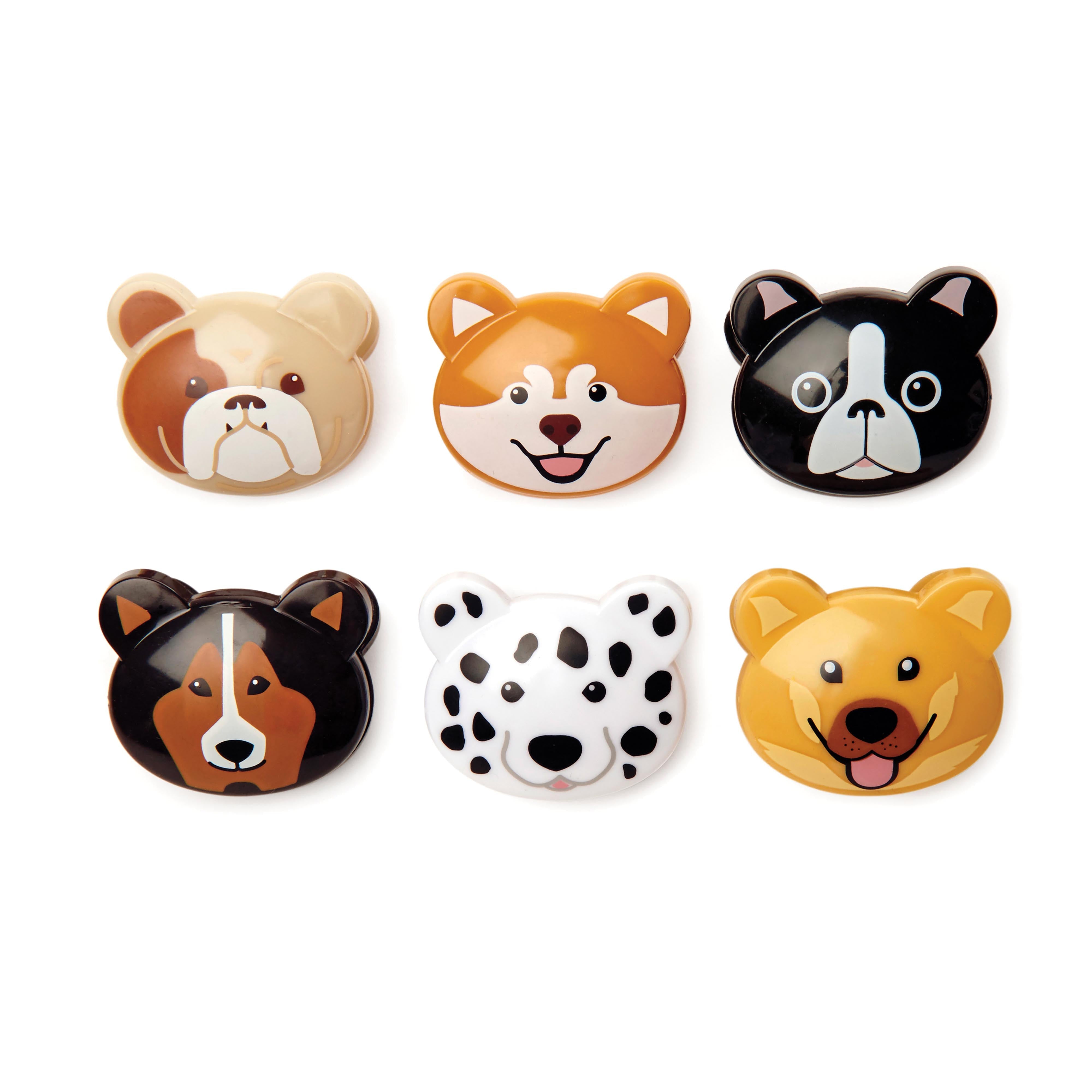 Kikkerland Doggie Bag Clips 6 Piece Set Multi-Coloured