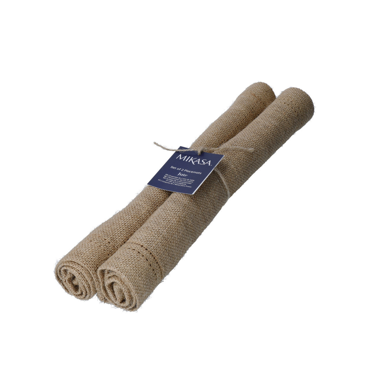 Mikasa Jute Rectangular Placemat Set 2 Piece 35 x 45cm (Natural)
