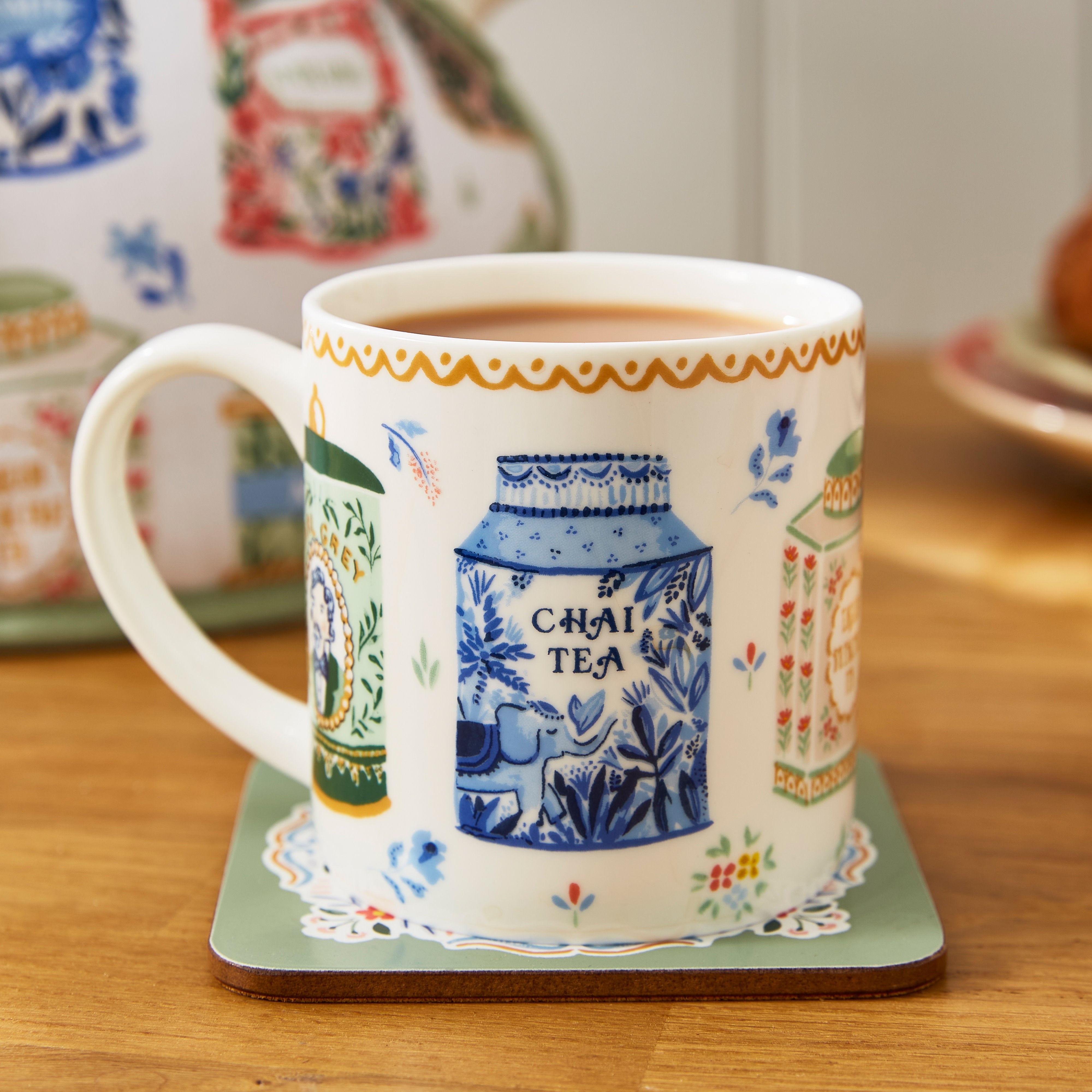 Ulster Weavers Tea Tins New Bone China Mug Multi-Coloured