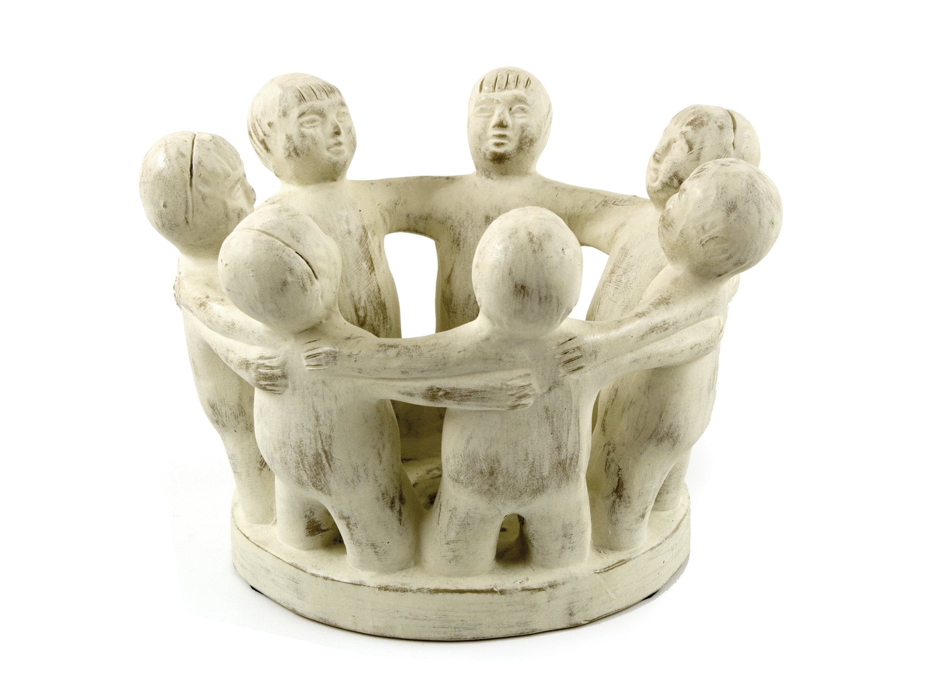 Amalfi Colombia Circle Of Friends Sculpture White Wash