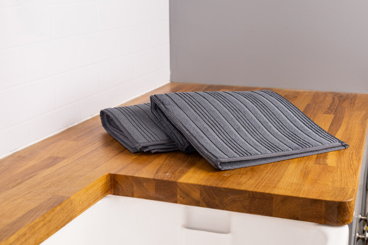 KitchenAid Sink Drying Mat Set of 2 (Charcoal Grey)