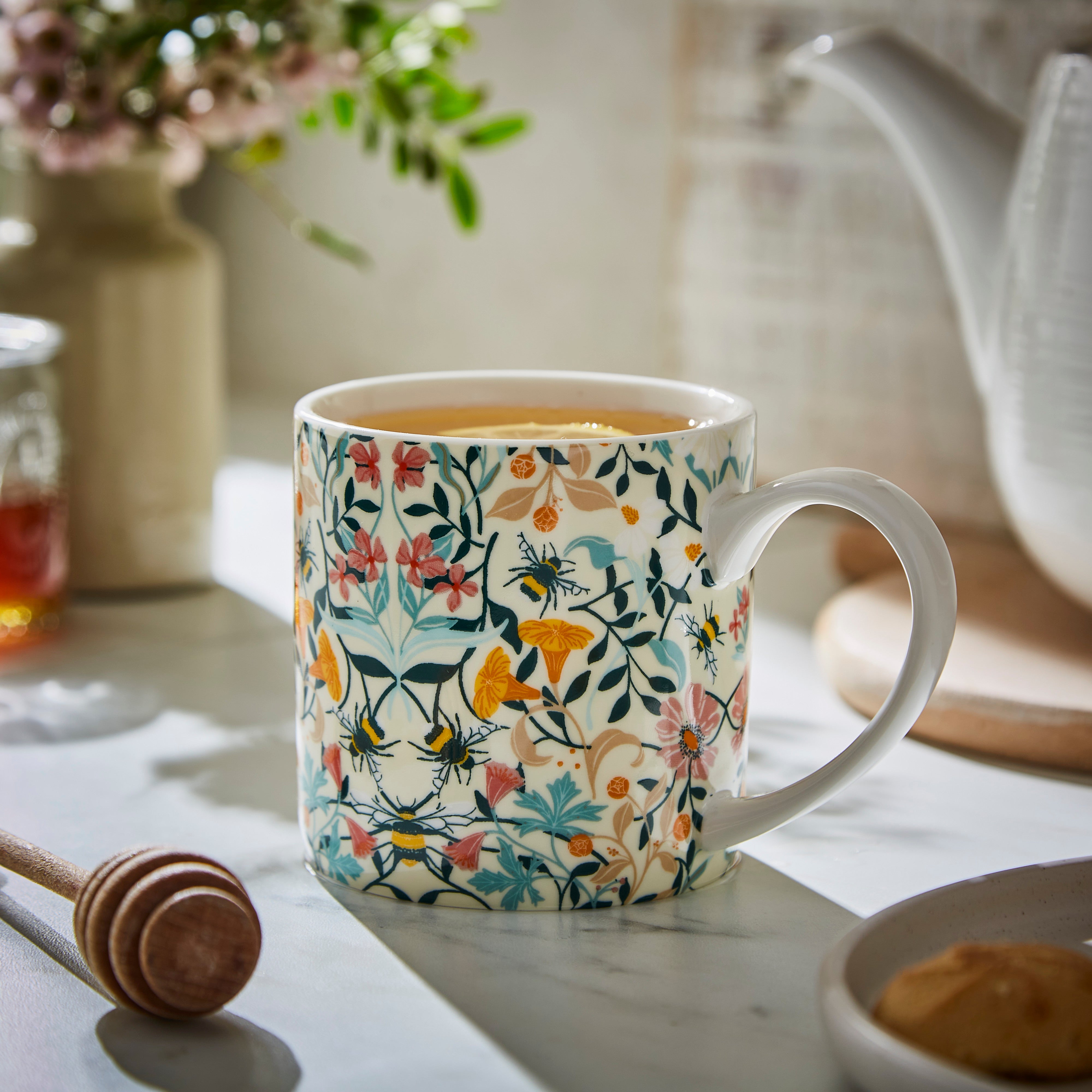 Ulster Weavers Bee Bloom New Bone China Mug Multi-Coloured
