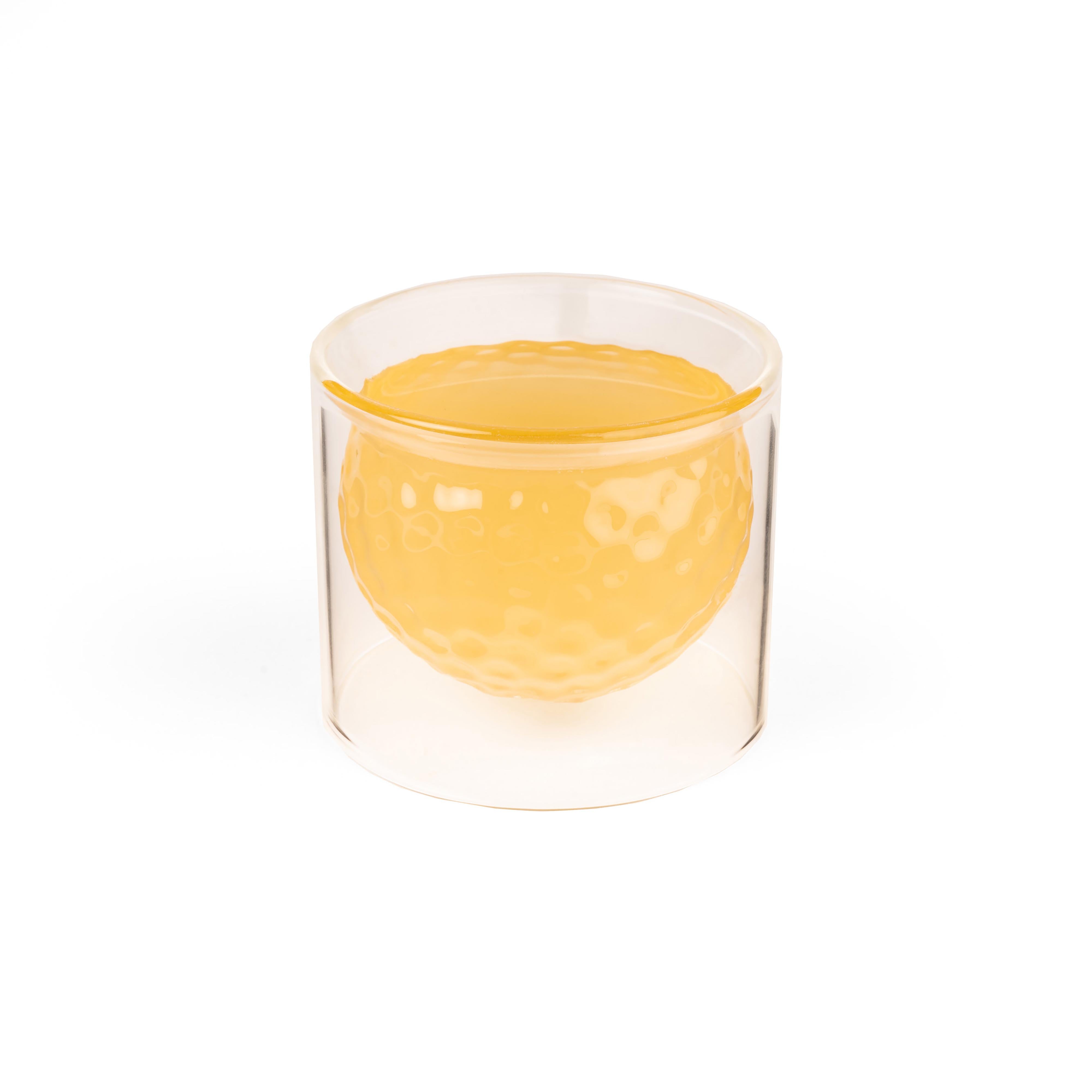 Kikkerland Golf Ball Glasses 2 Piece Set Clear