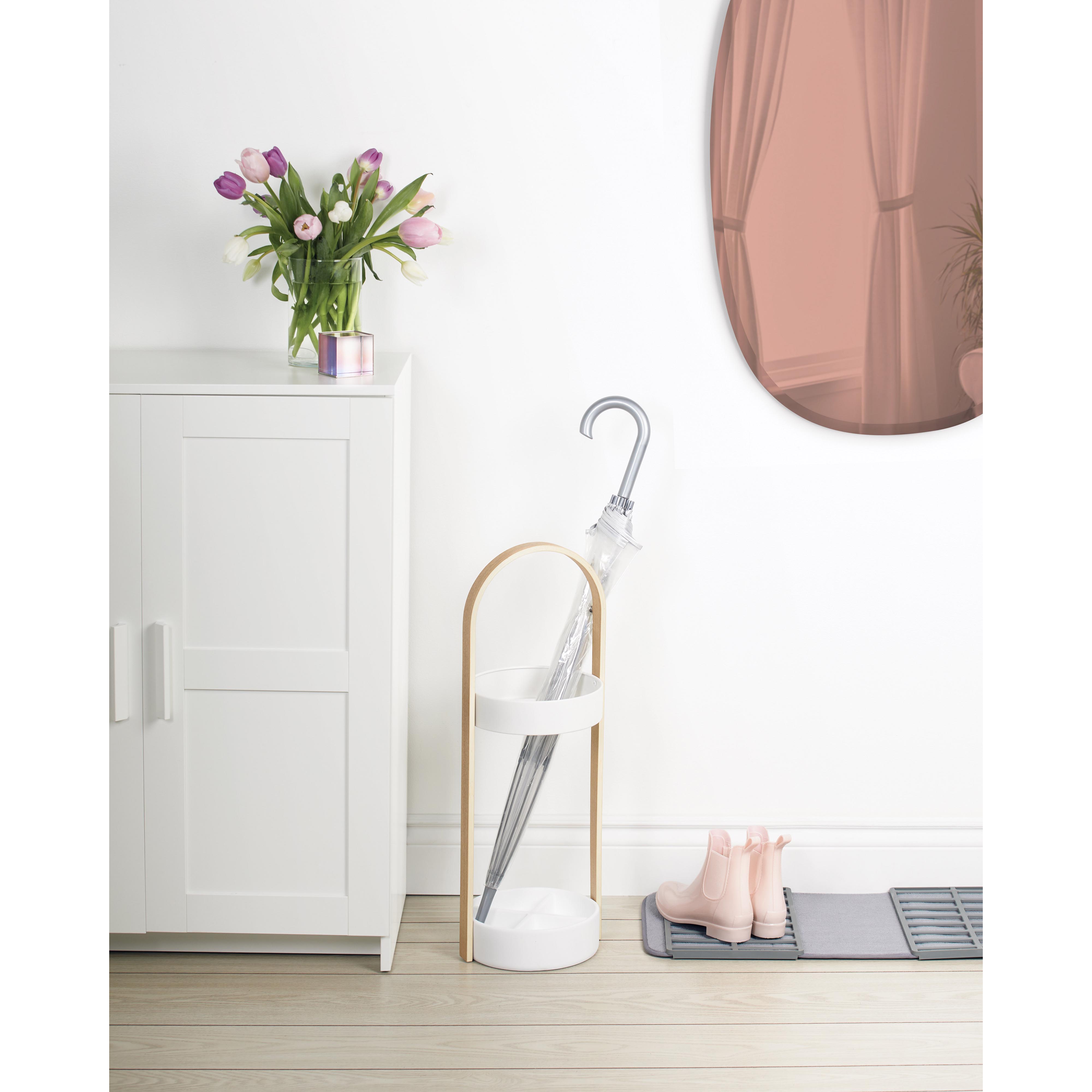 Umbra Bellwood Umbrella Stand White & Natural