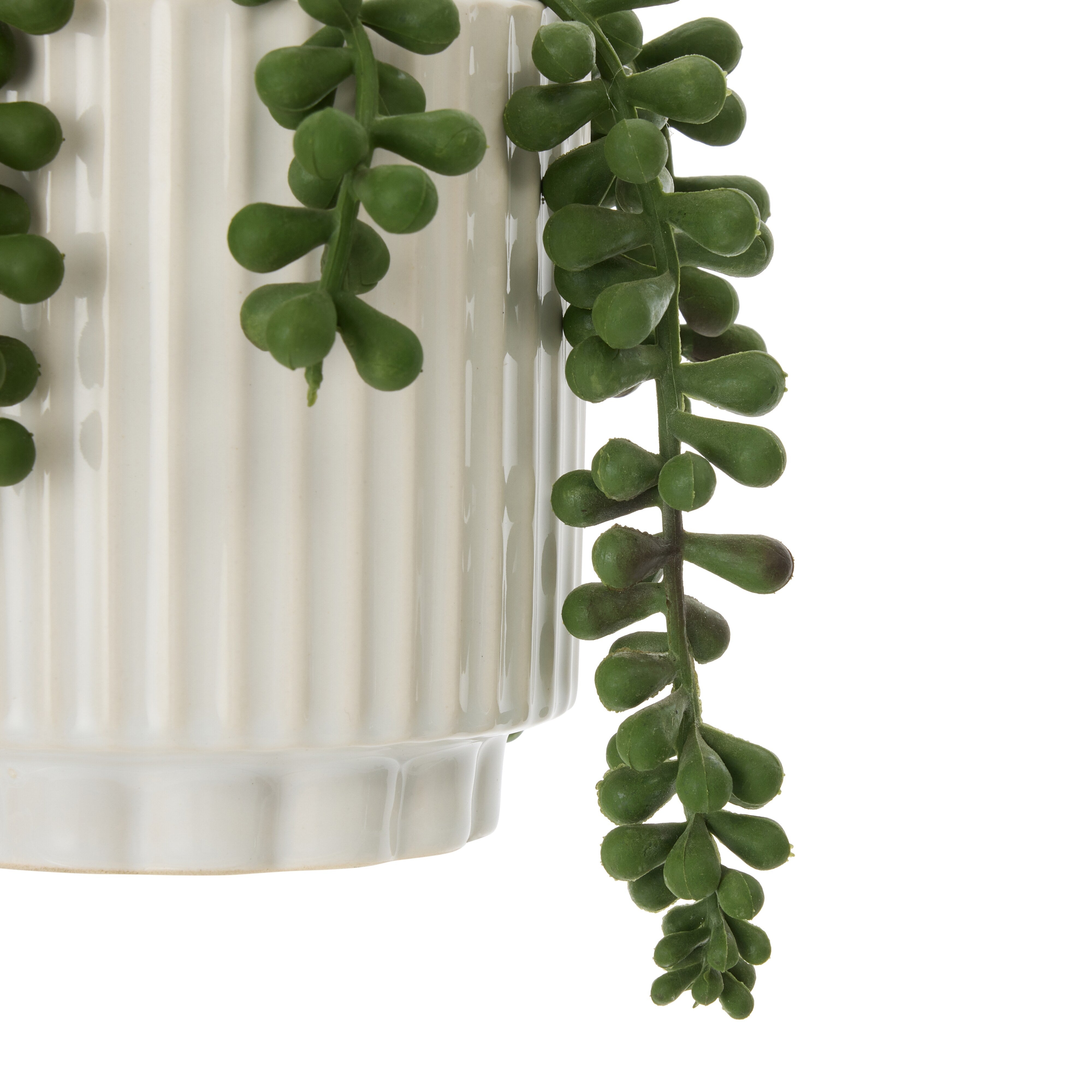 Rogue String of Pearls Pot Green & White