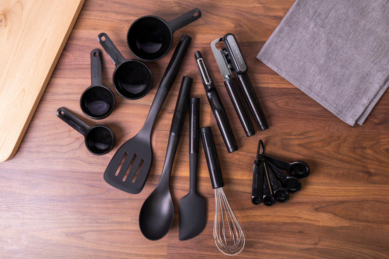 KitchenAid 15 Piece Kitchen Utensil Set (Black)