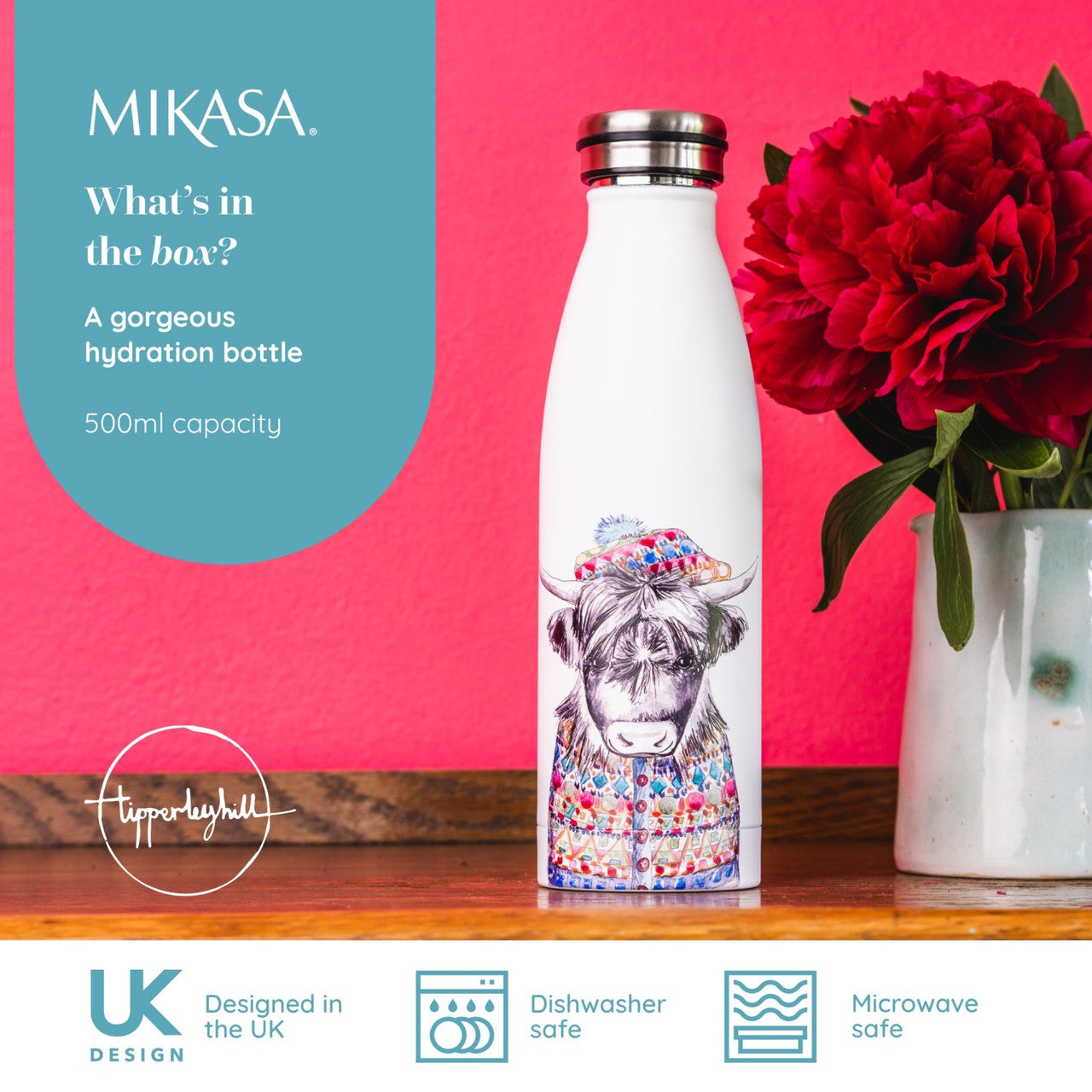 Mikasa x Tipperleyhill Insulated Bottle 500ml (Cow)
