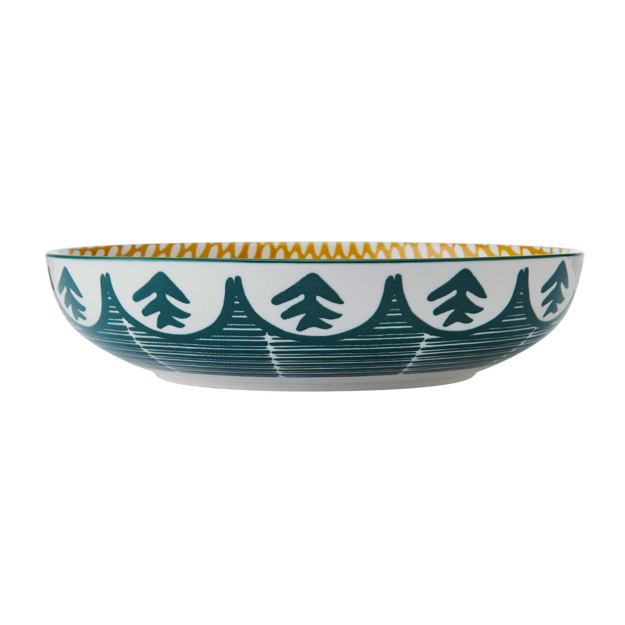 Mikasa Glazed Stoneware Coupe Bowl 21cm (Green Leaf)
