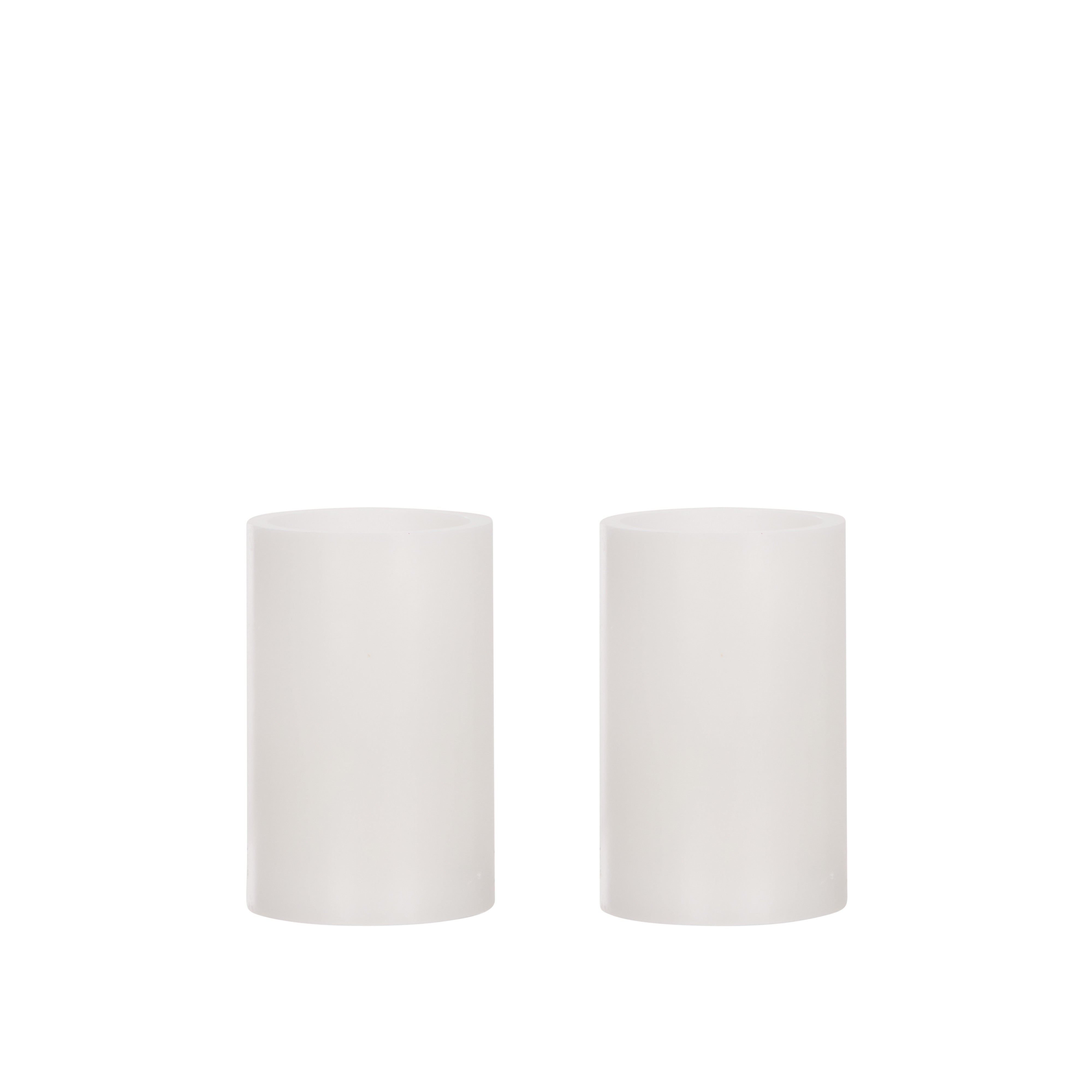 Emporium Pillar LED Candles 2 Piece Set White
