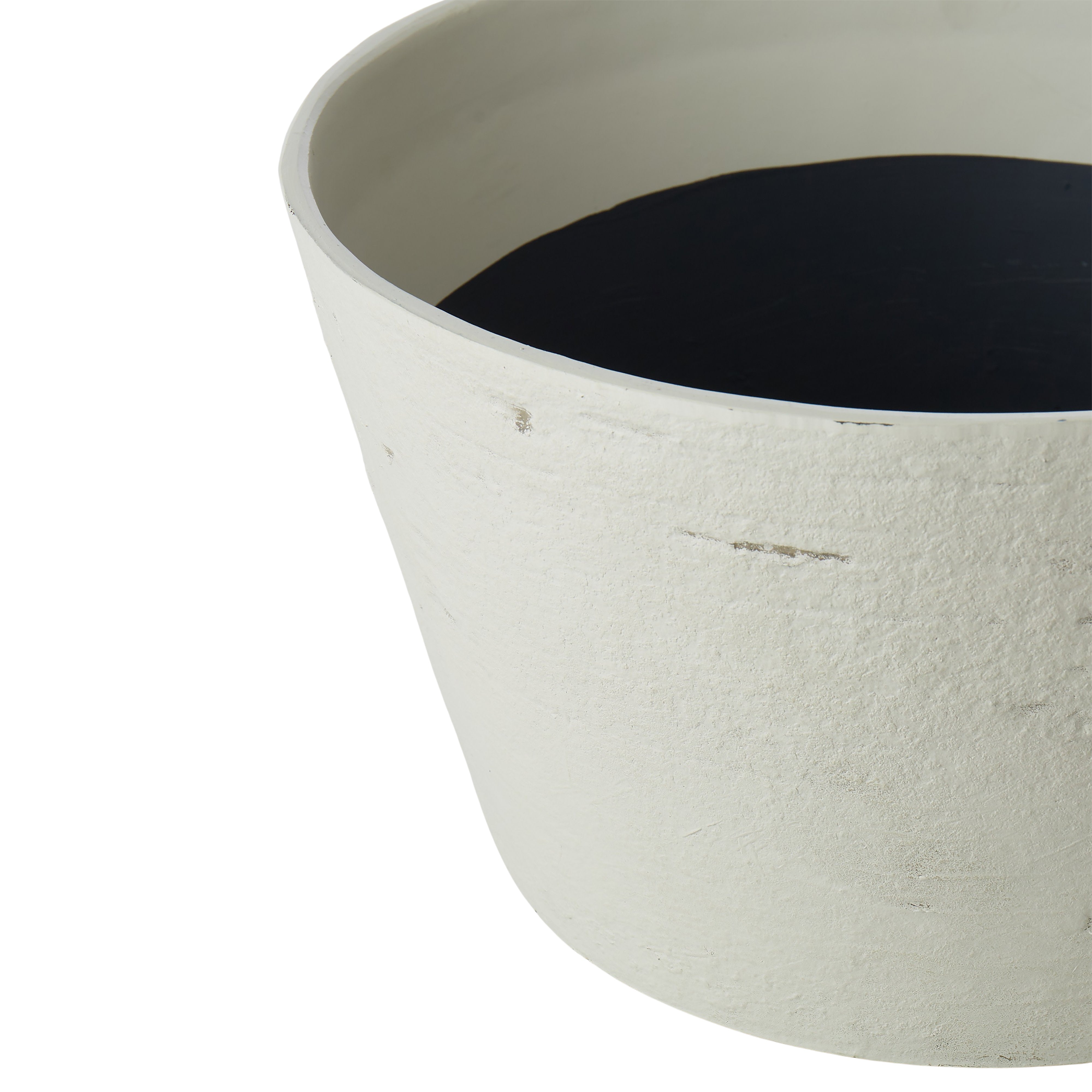 Rogue Rustic Stone Look Shallow Planter Pot Rustic Cream 41 x 23.5cm