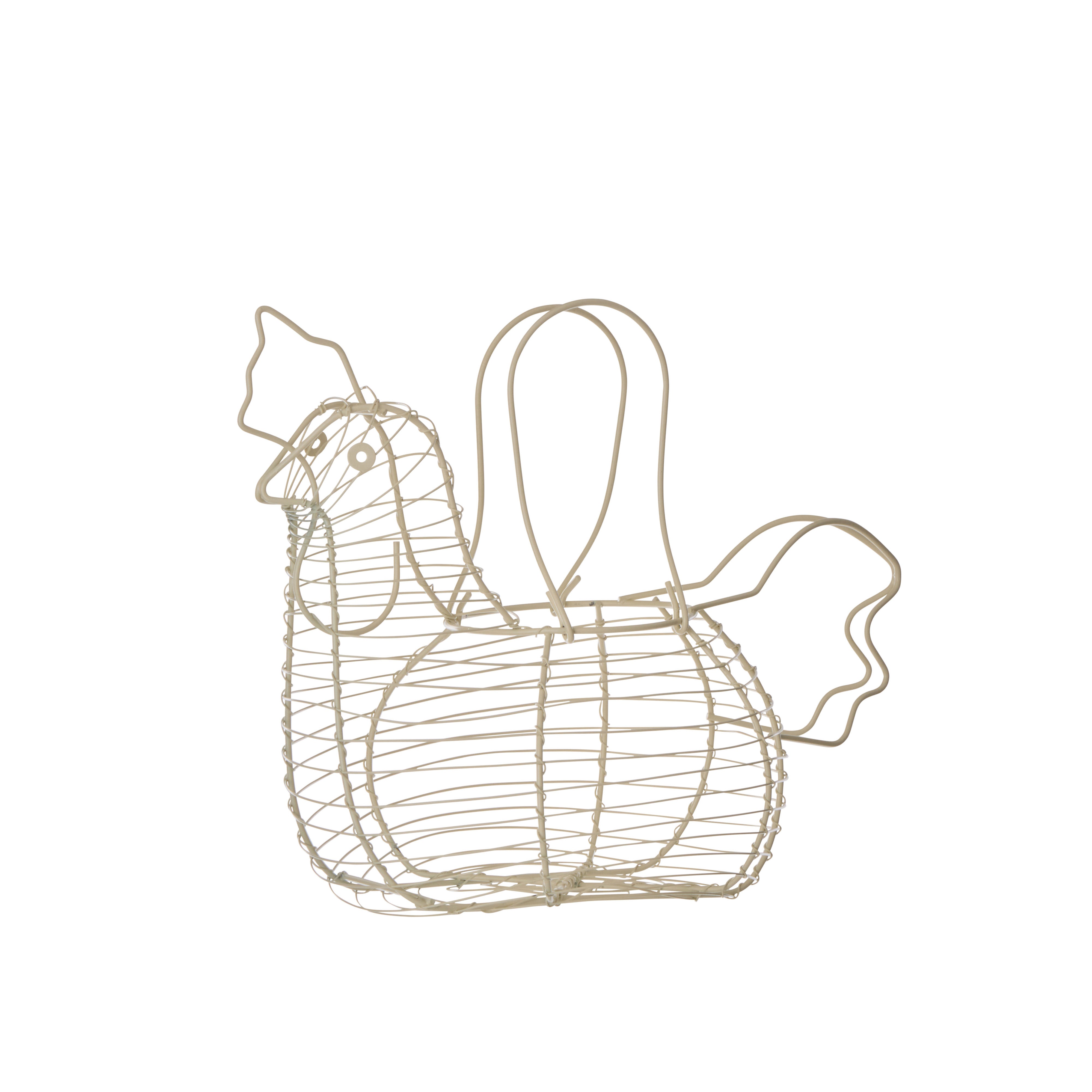 Davis & Waddell Chicken Egg Basket Cream
