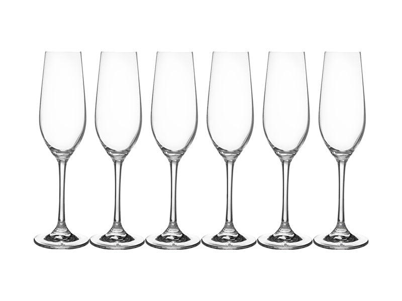 Maxwell & Williams Manhattan Flute Glass Clear 230ml 6 Piece