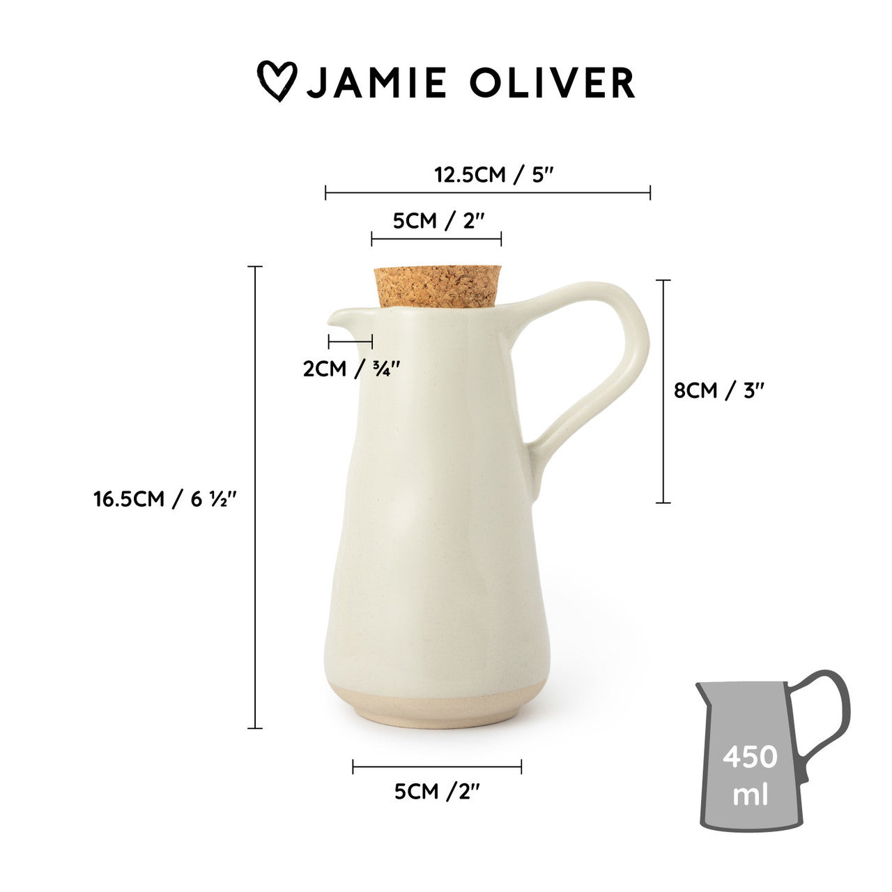 Jamie Oliver Big Love 450ml Delightful Drizzler White