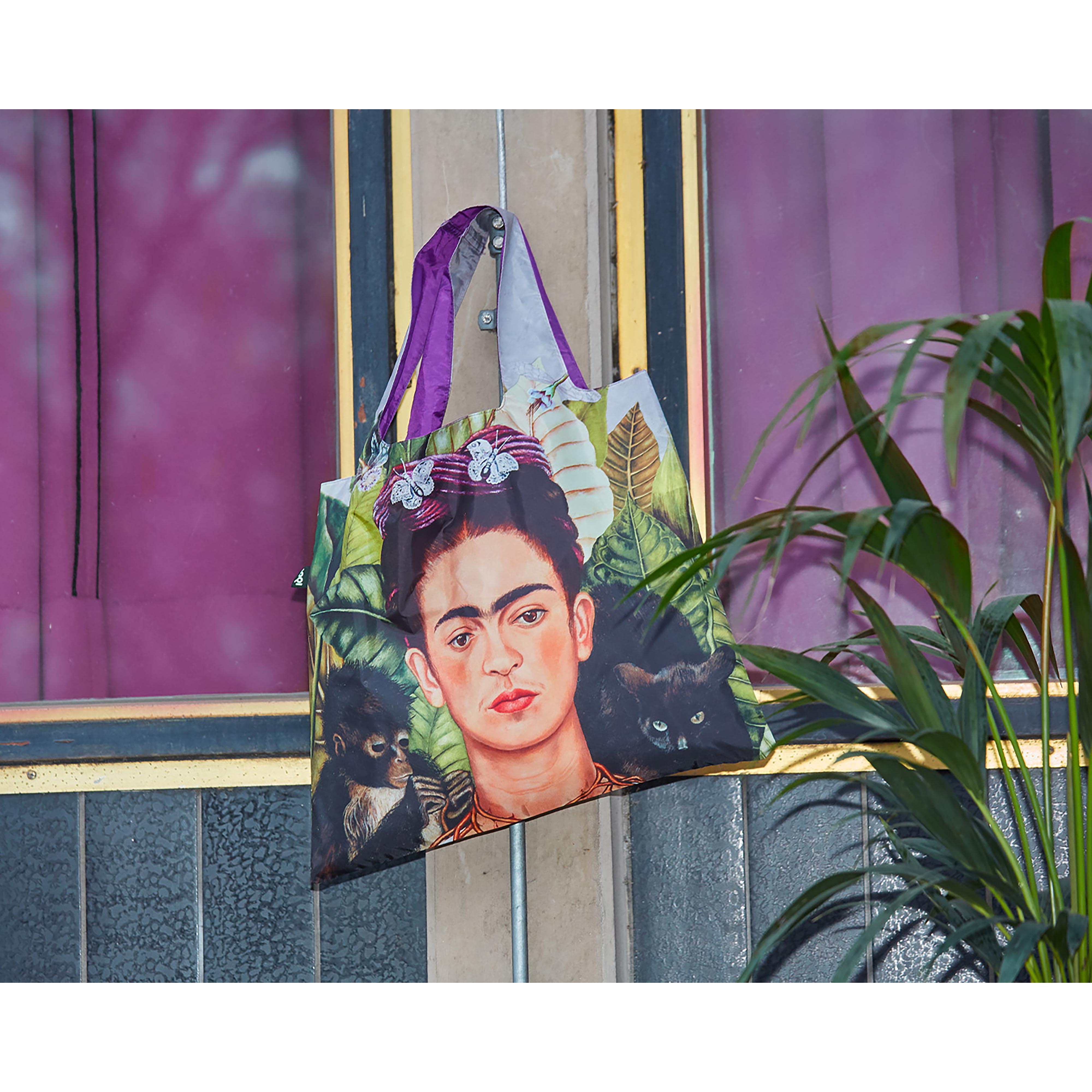 LOQI Frida Kahlo Self Portrait Hummingbird Tote Bag