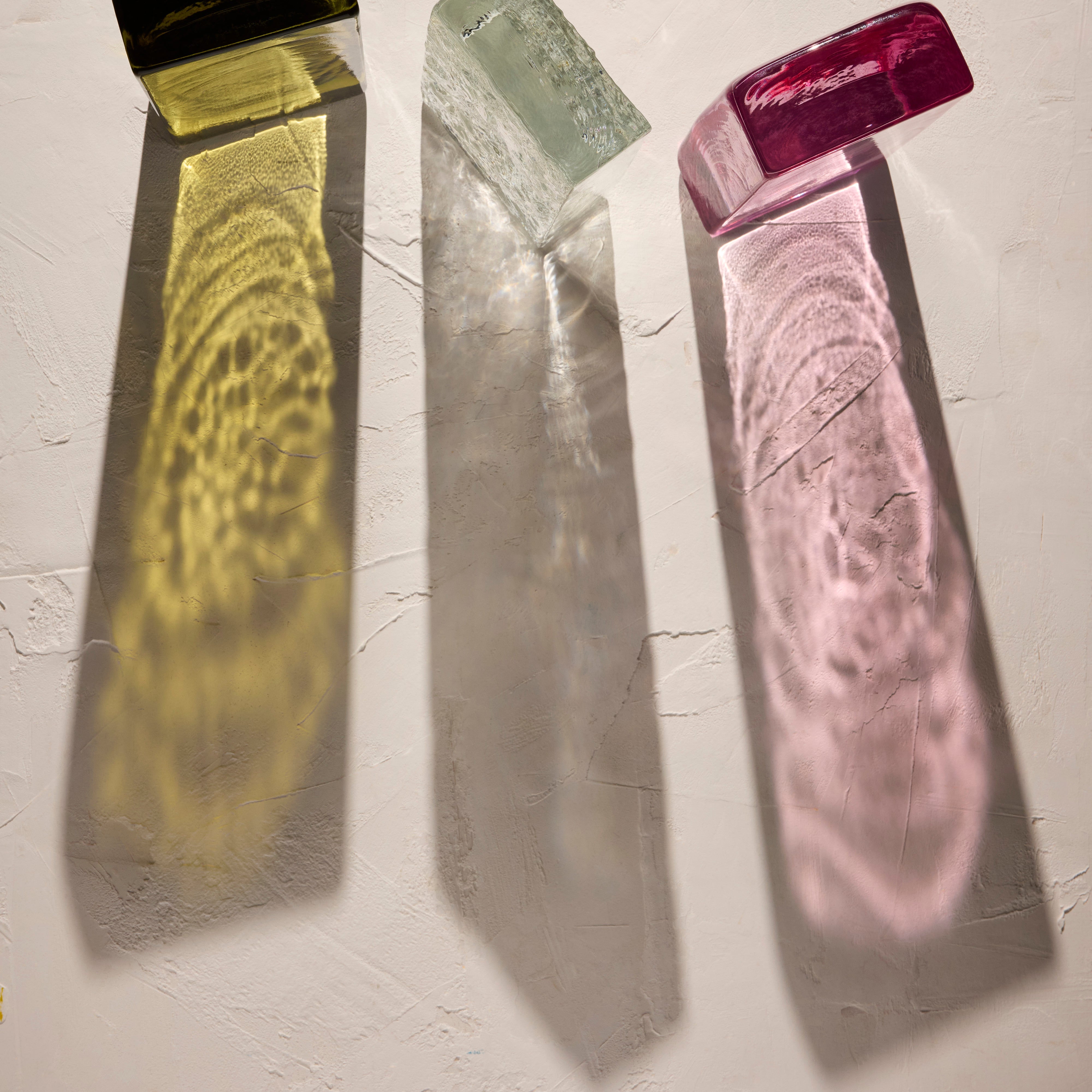 Amalfi Bernard Glass Brick Sculpture Rippled