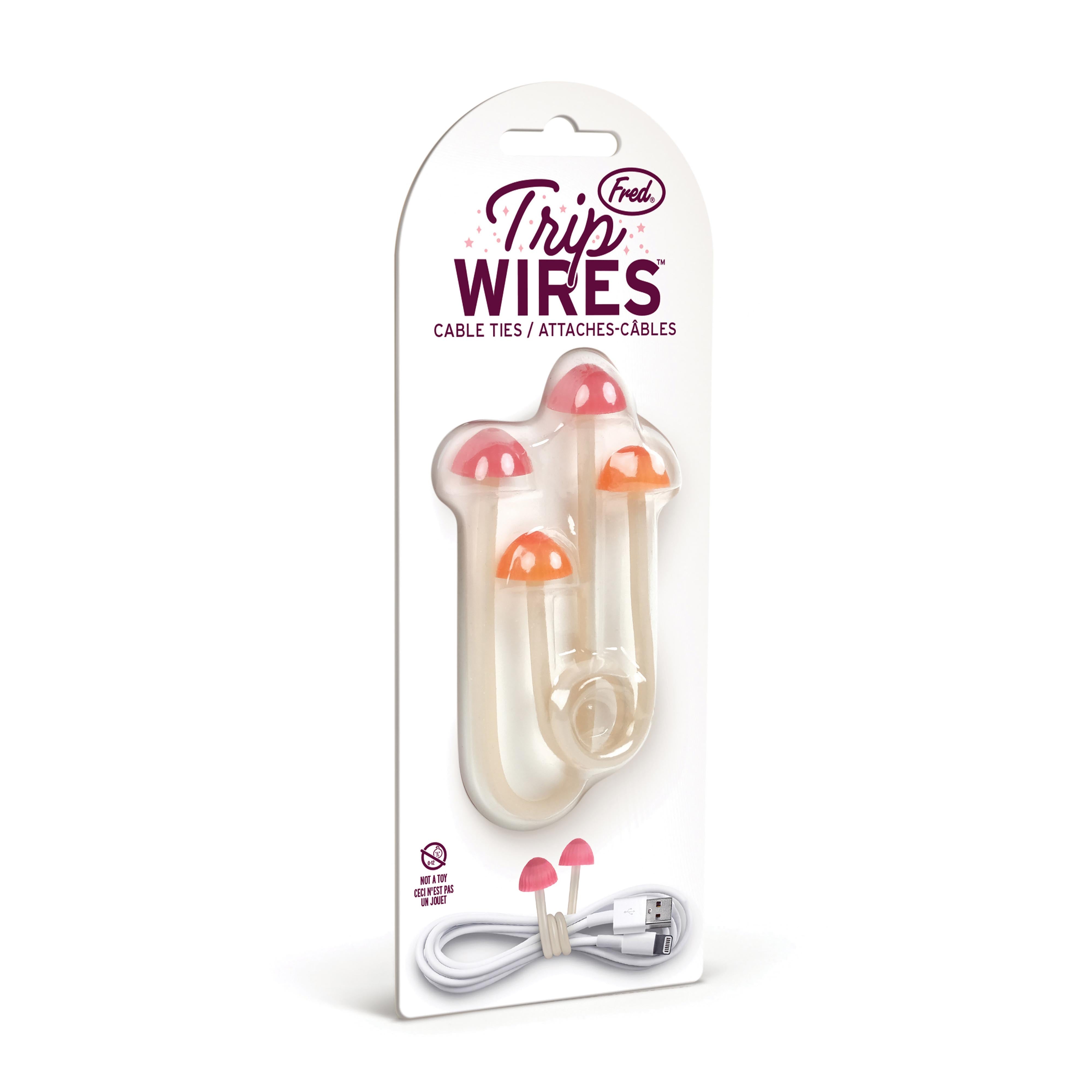 Fred Trip Wires Cable Ties 2 Piece Set Pink