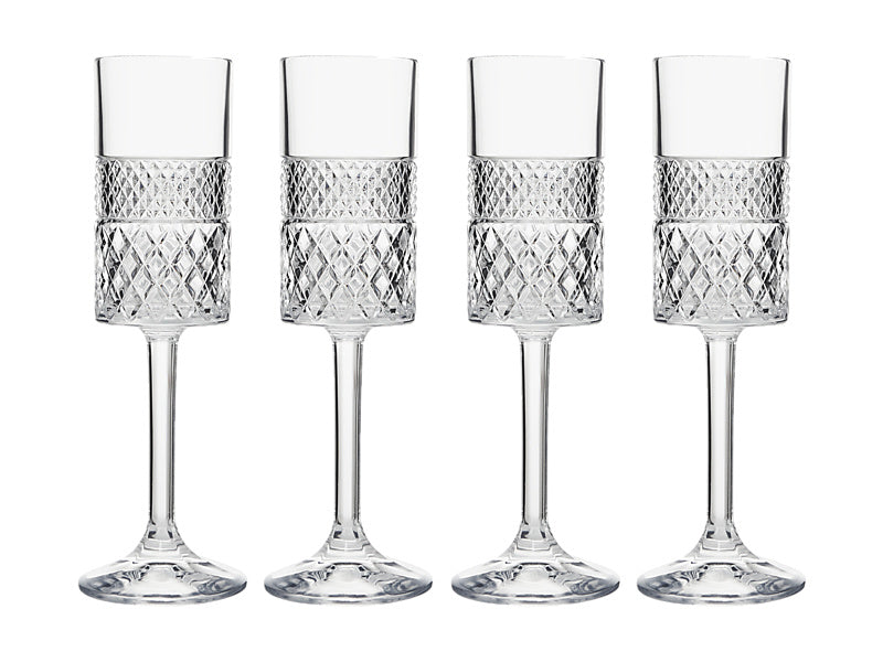 Maxwell & Williams Speakeasy Flute Glass Clear 190ml 4 Piece