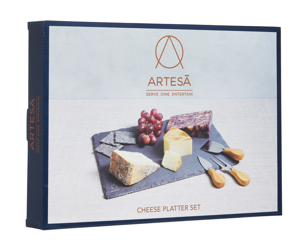 Artesà Slate Cheese Platter & Knife Set