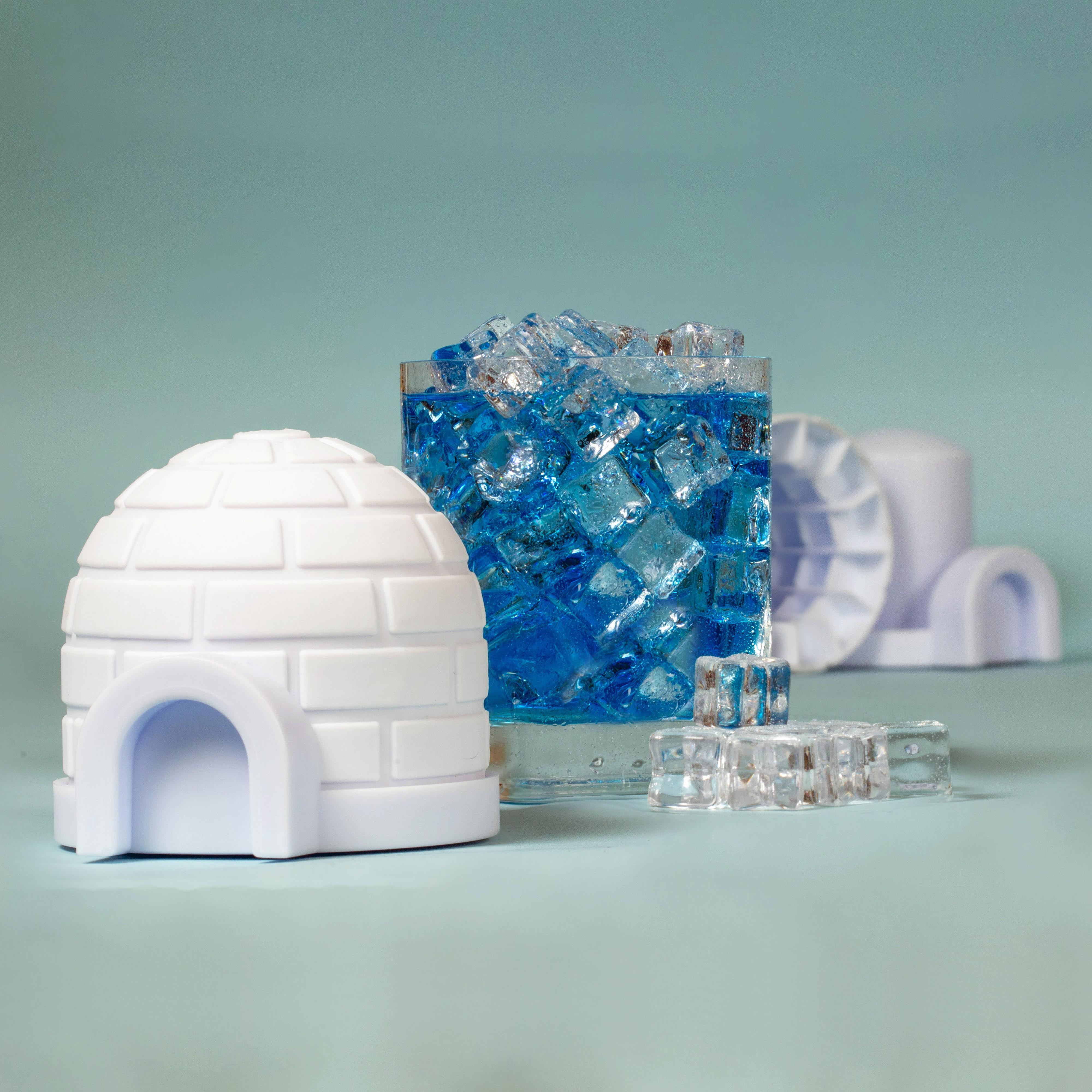 Kikkerland Igloo Mini Ice Moulds 2 Piece Set White